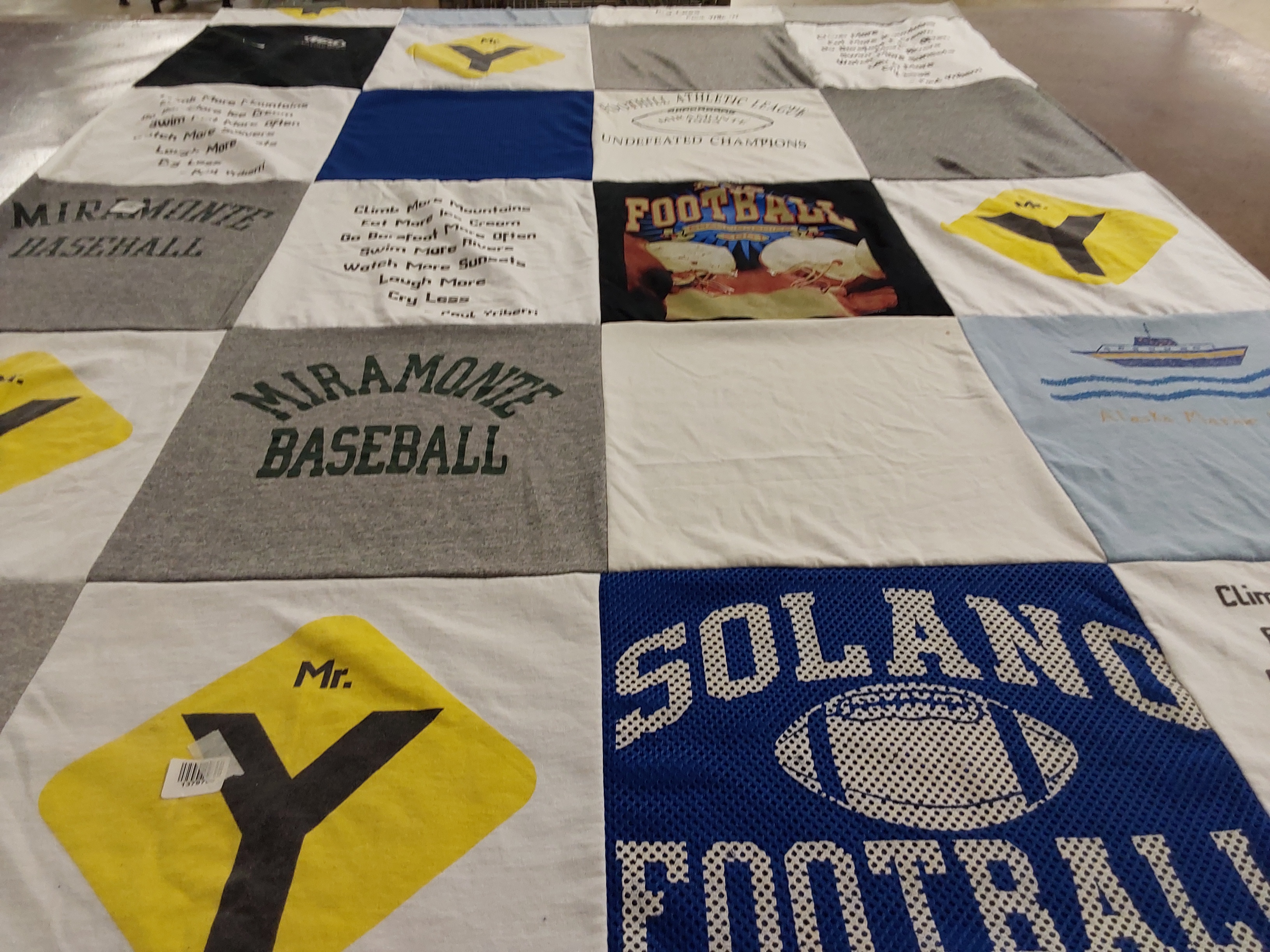 T-shirt quilt featuring miramonte high school baseball, solano community college football by Renee from CA