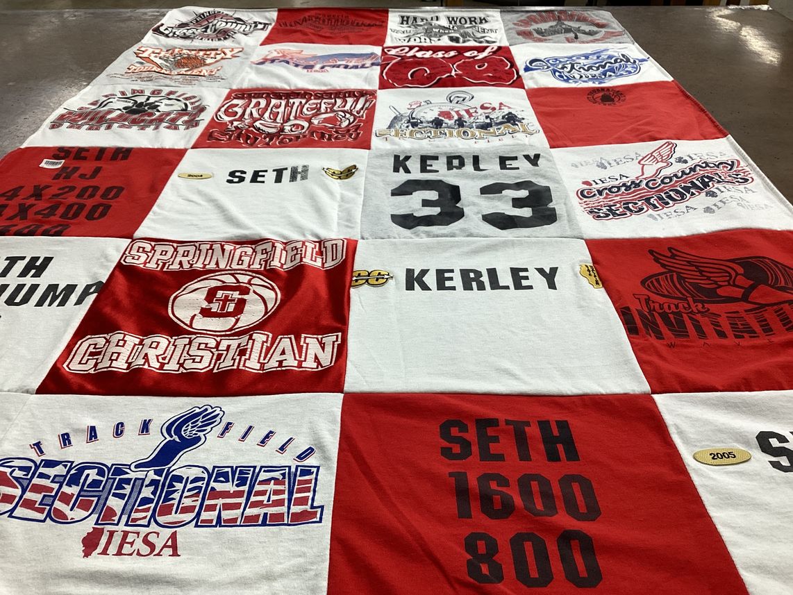 T-shirt quilt from springfield christian school by Deborah from IL