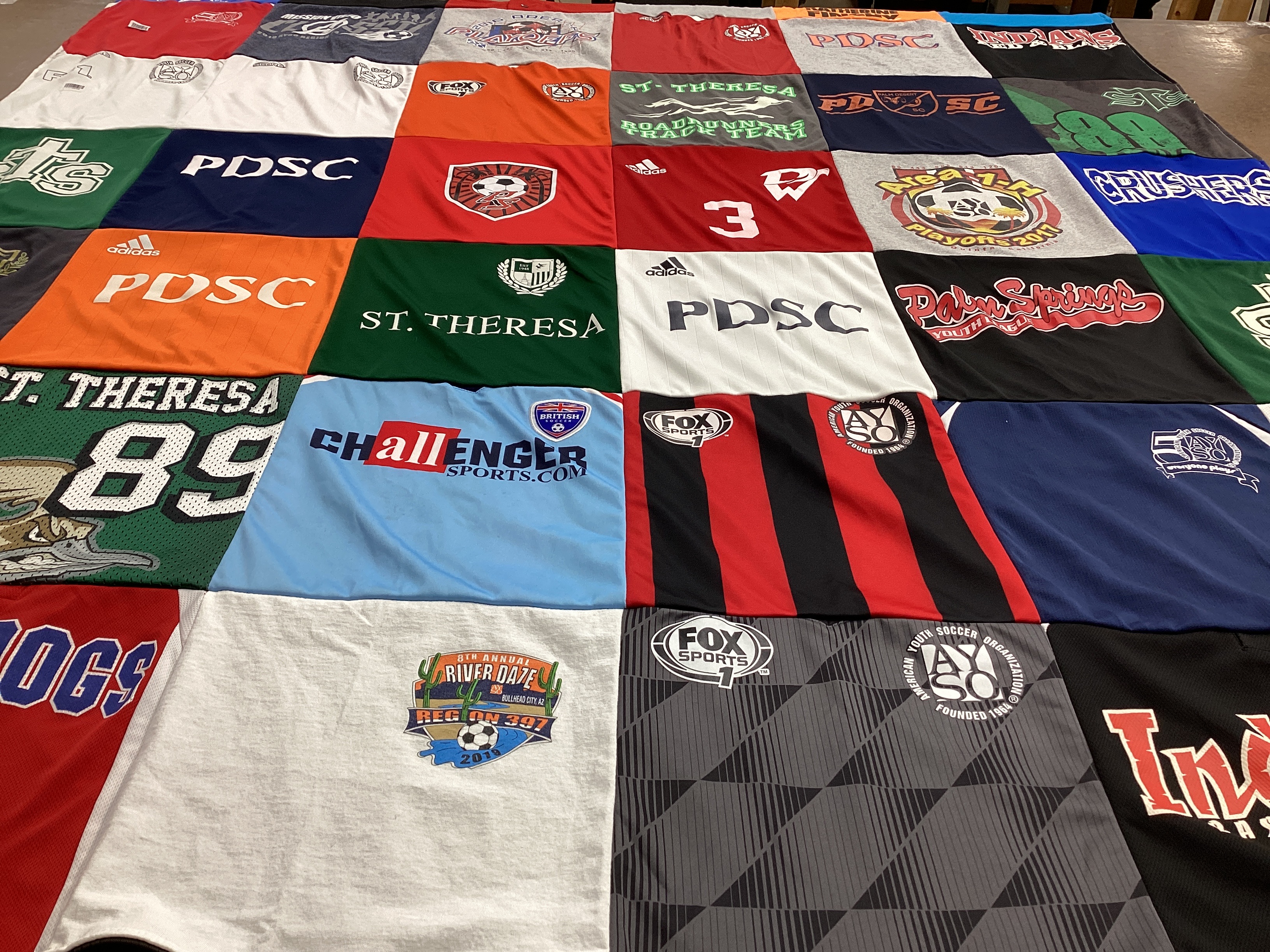 T-shirt quilt featuring pdsc, st theresa by Nicole from IA