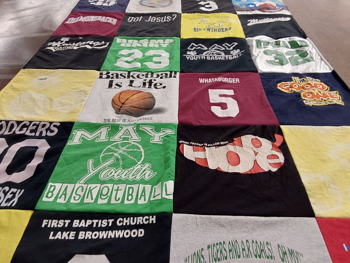 T-shirt quilt featuring diamondbacks, dodgers by Carol from TX