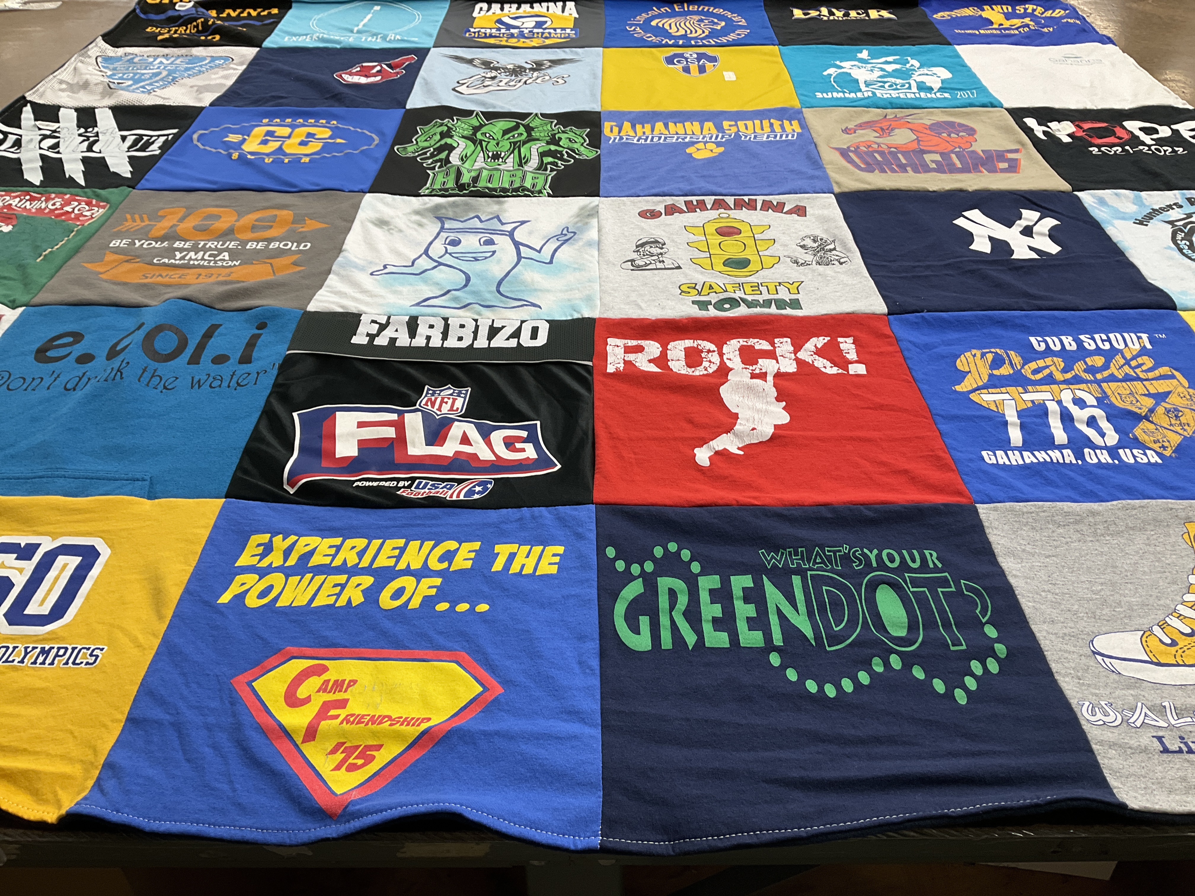 T-shirt quilt featuring council youth sports team by Cristina from OH