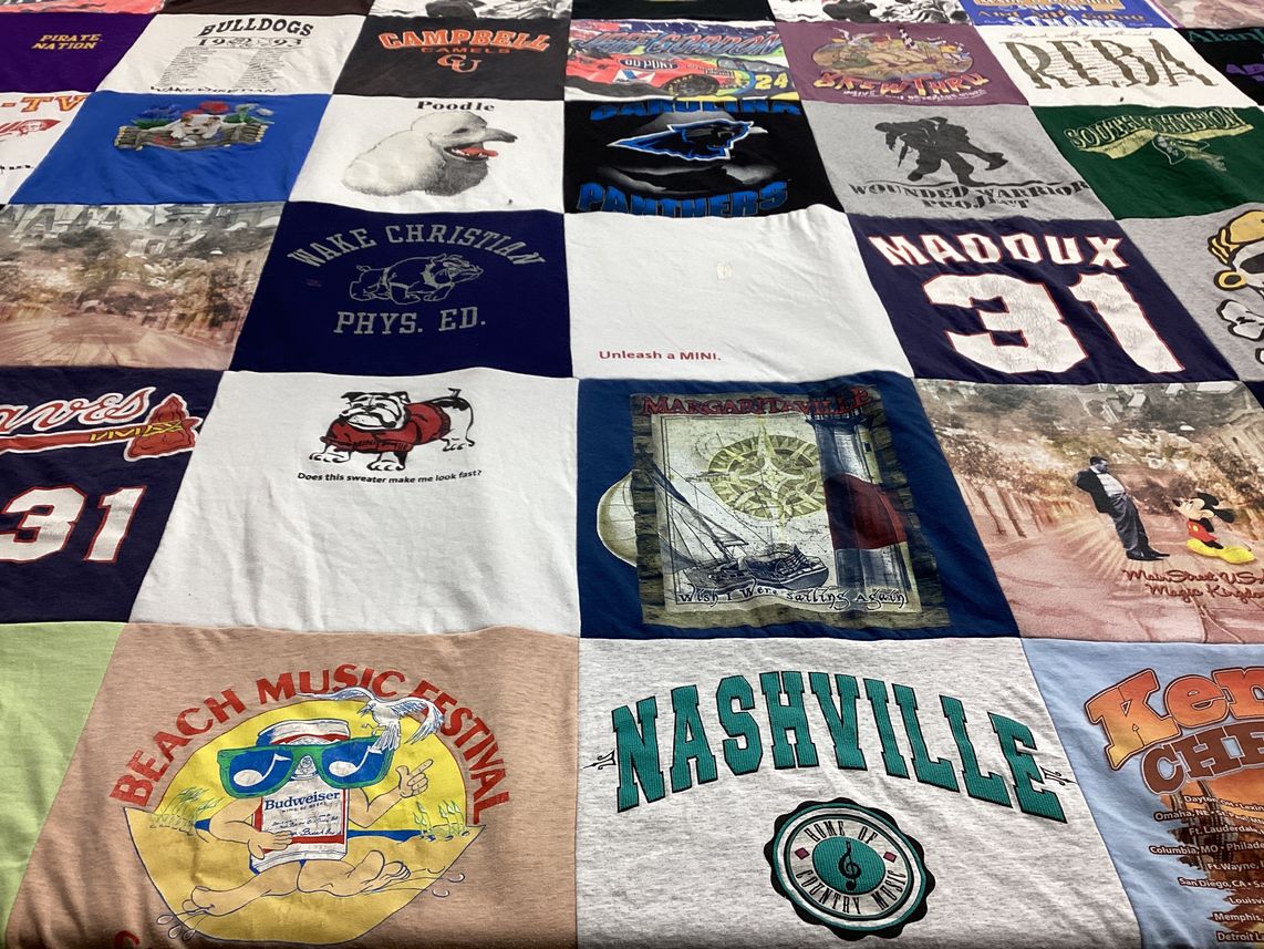 T-shirt quilt featuring bulldogs by Heather from NC