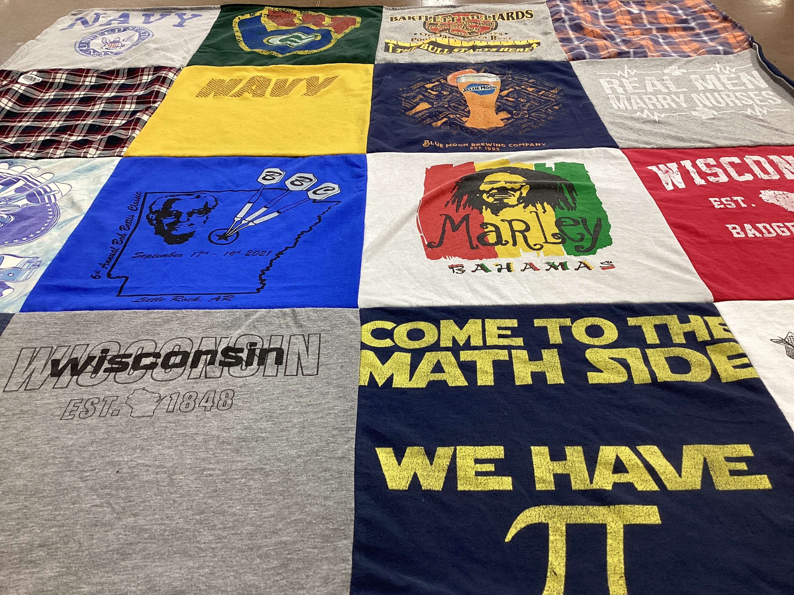 T-shirt quilt from university of wisconsin by Misty from MS
