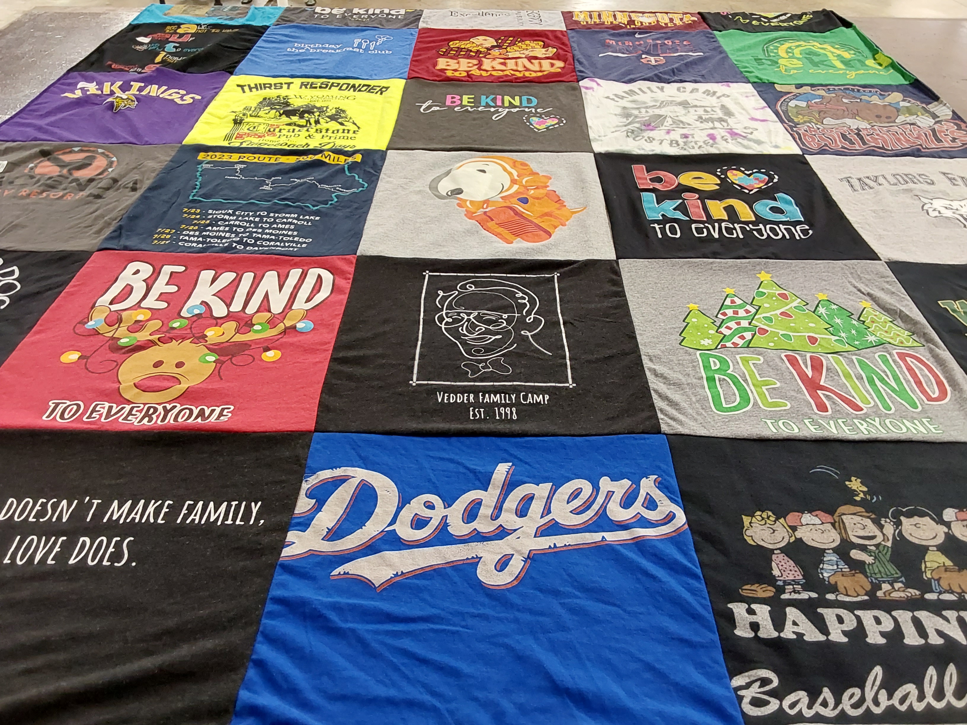 T-shirt quilt featuring dodgers by Michael from MN