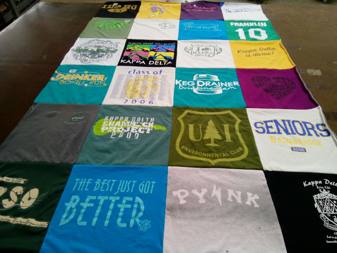 T-shirt quilt from university of idaho by Amanda from ID