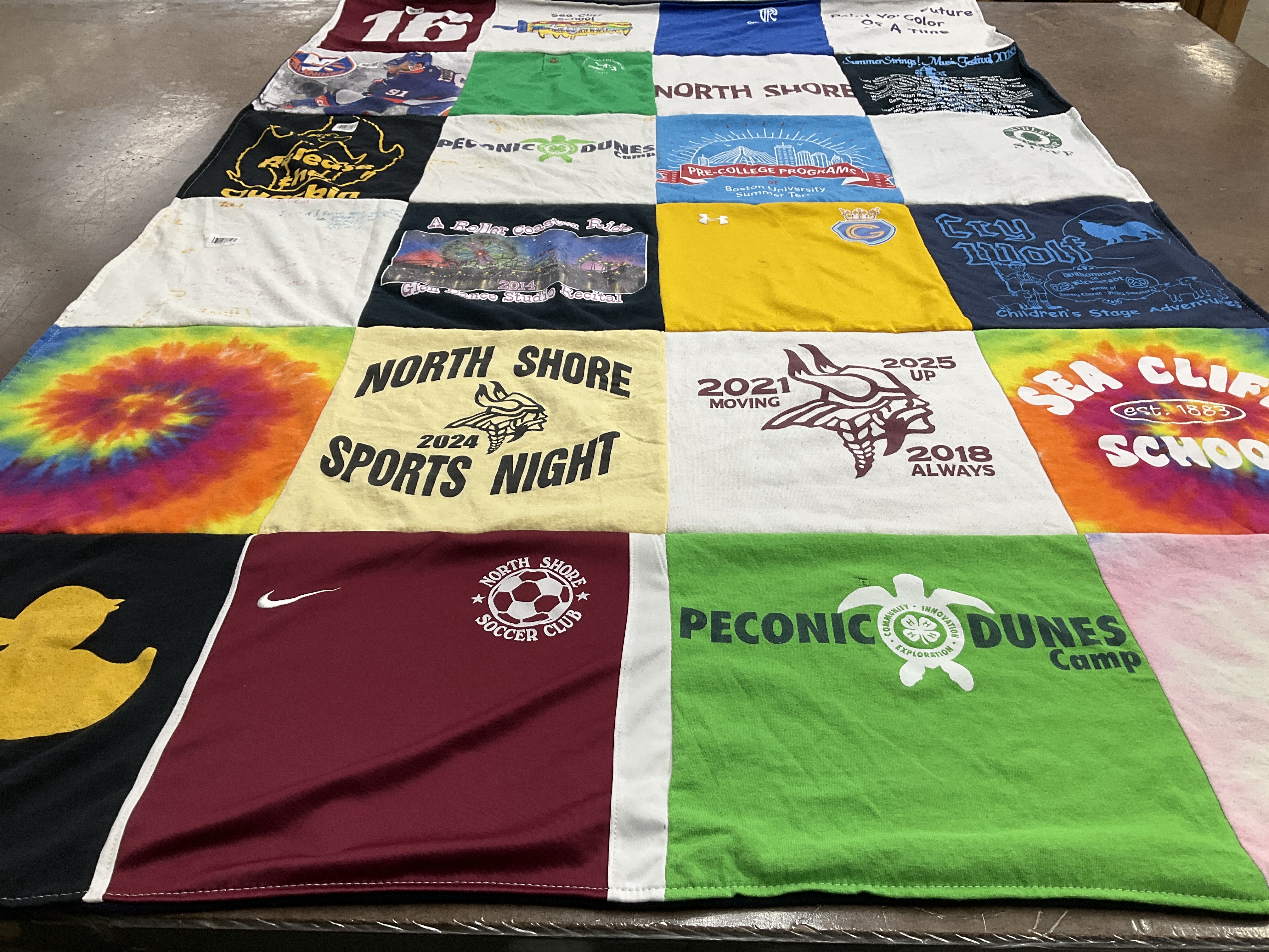 T-shirt quilt featuring north shore soccer club by Allison from NY