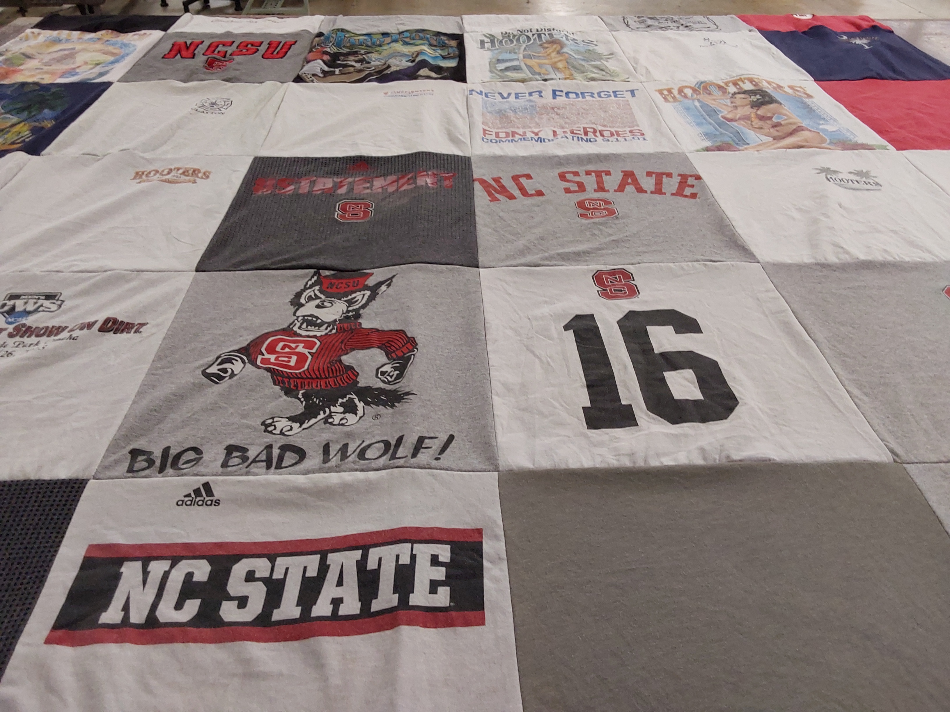 T-shirt quilt featuring nc state university by MATT from NC