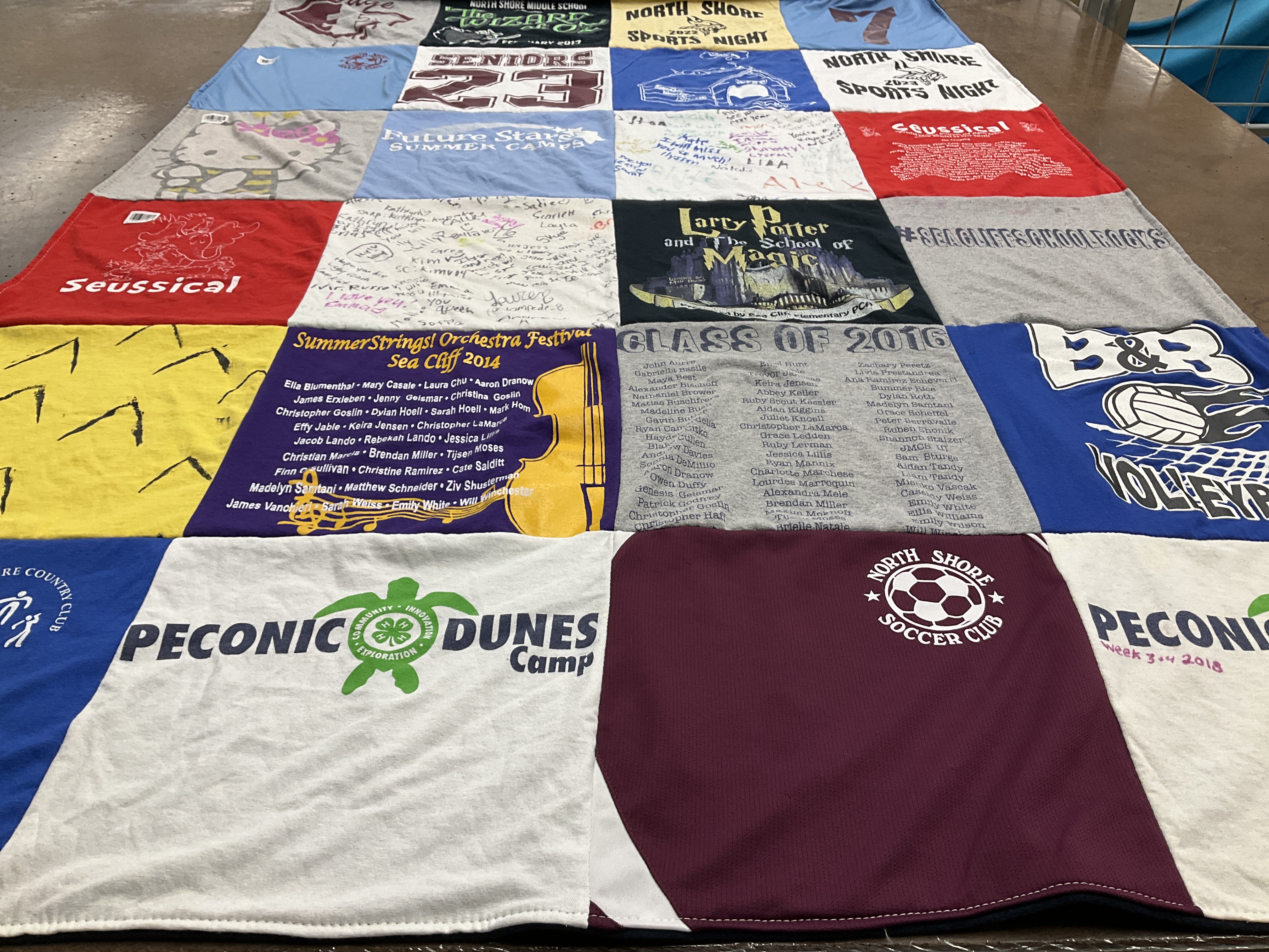 T-shirt quilt featuring north shore soccer club by Allison from NY