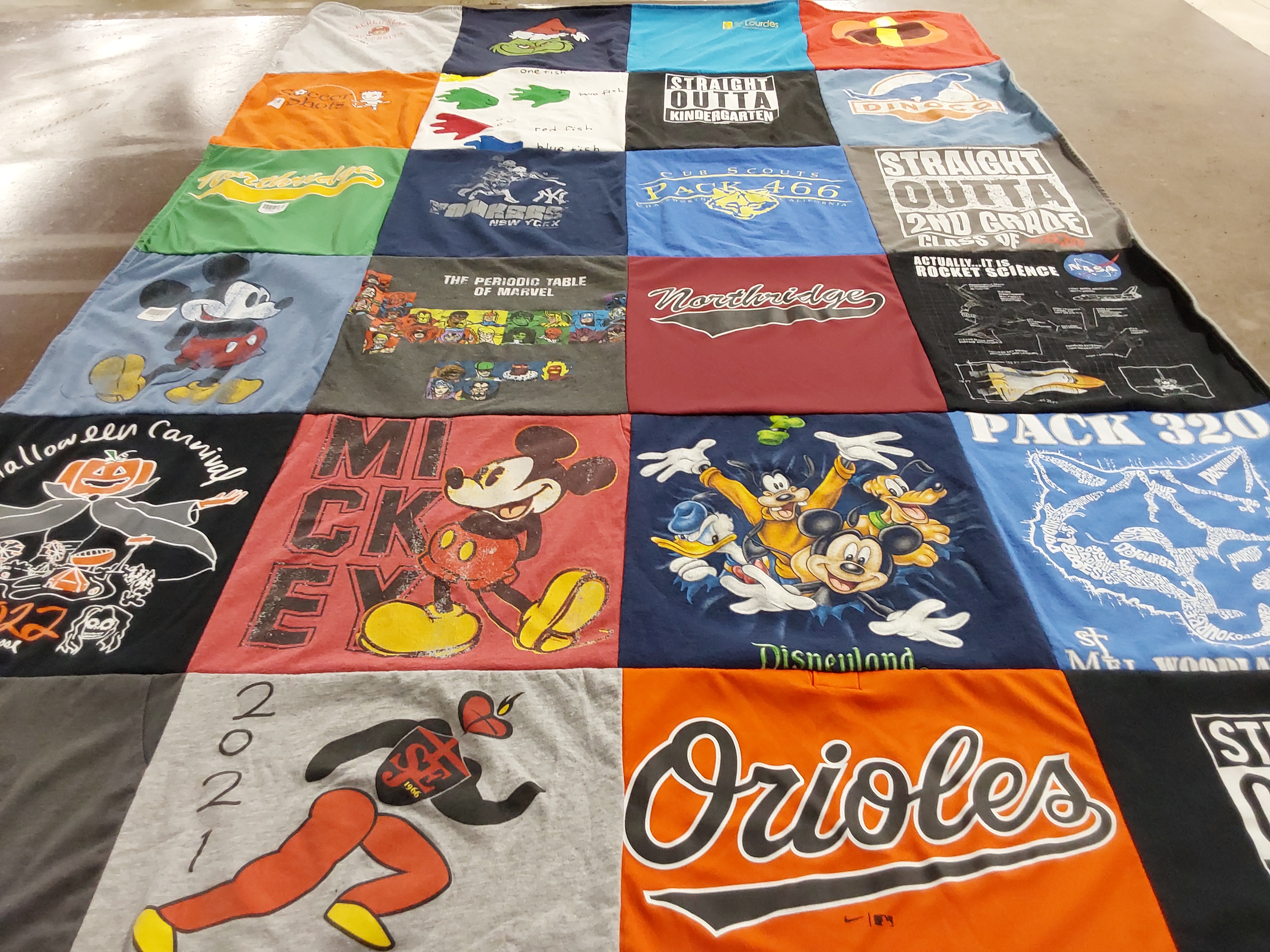 T-shirt quilt featuring orioles baseball team by Carolina from CA