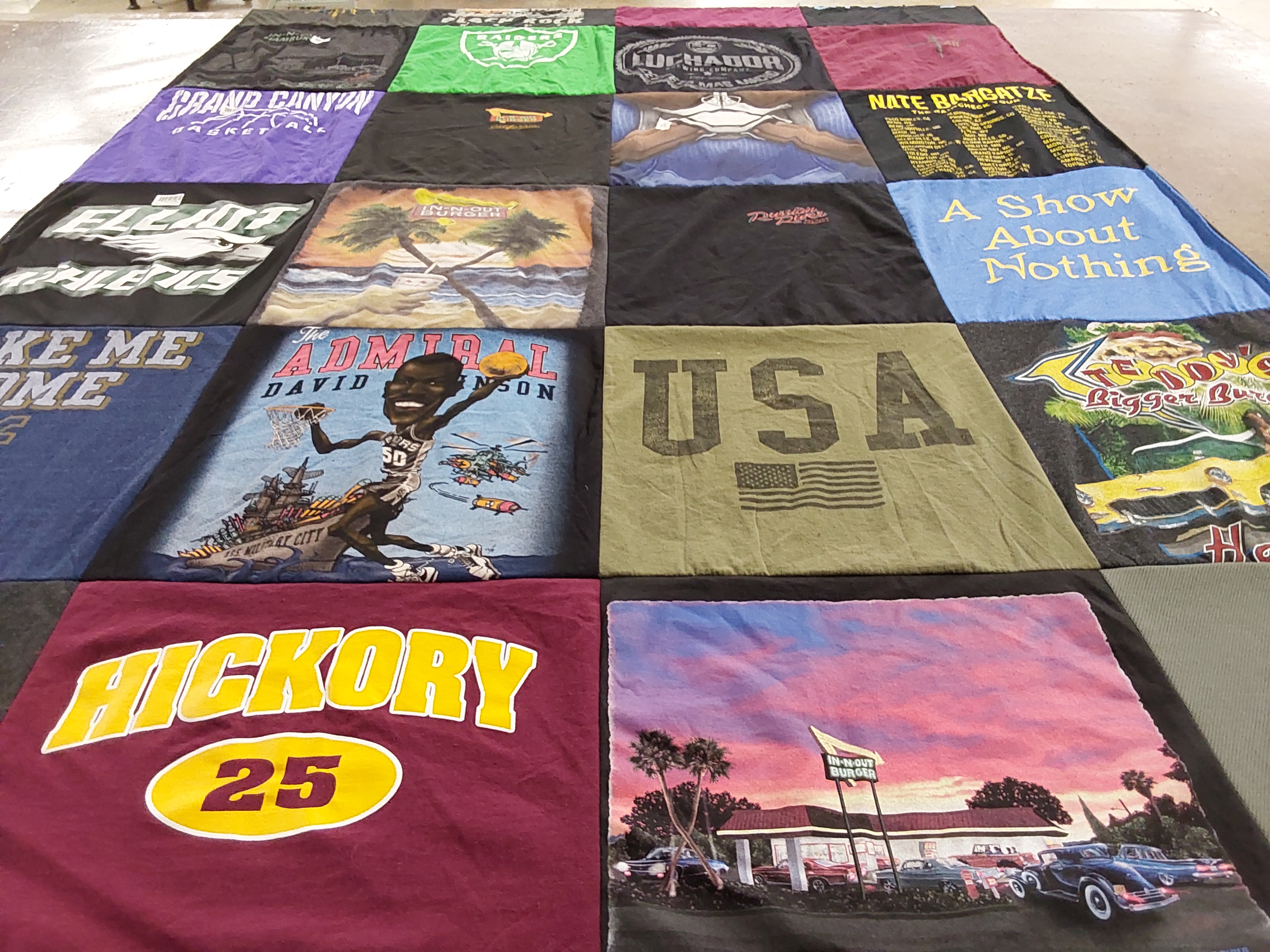 T-shirt quilt from grand canyon university by John from CA