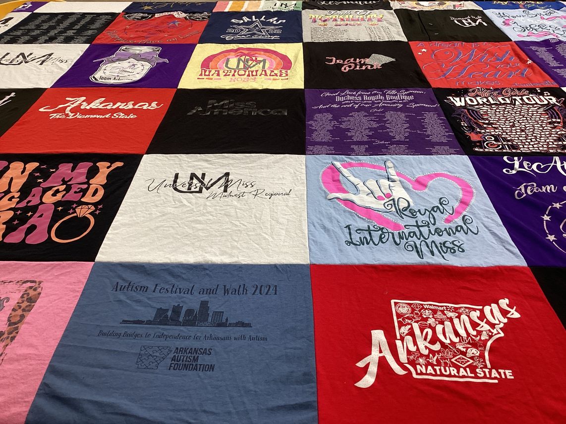 T-shirt quilt featuring team pink by LeAndra from AR
