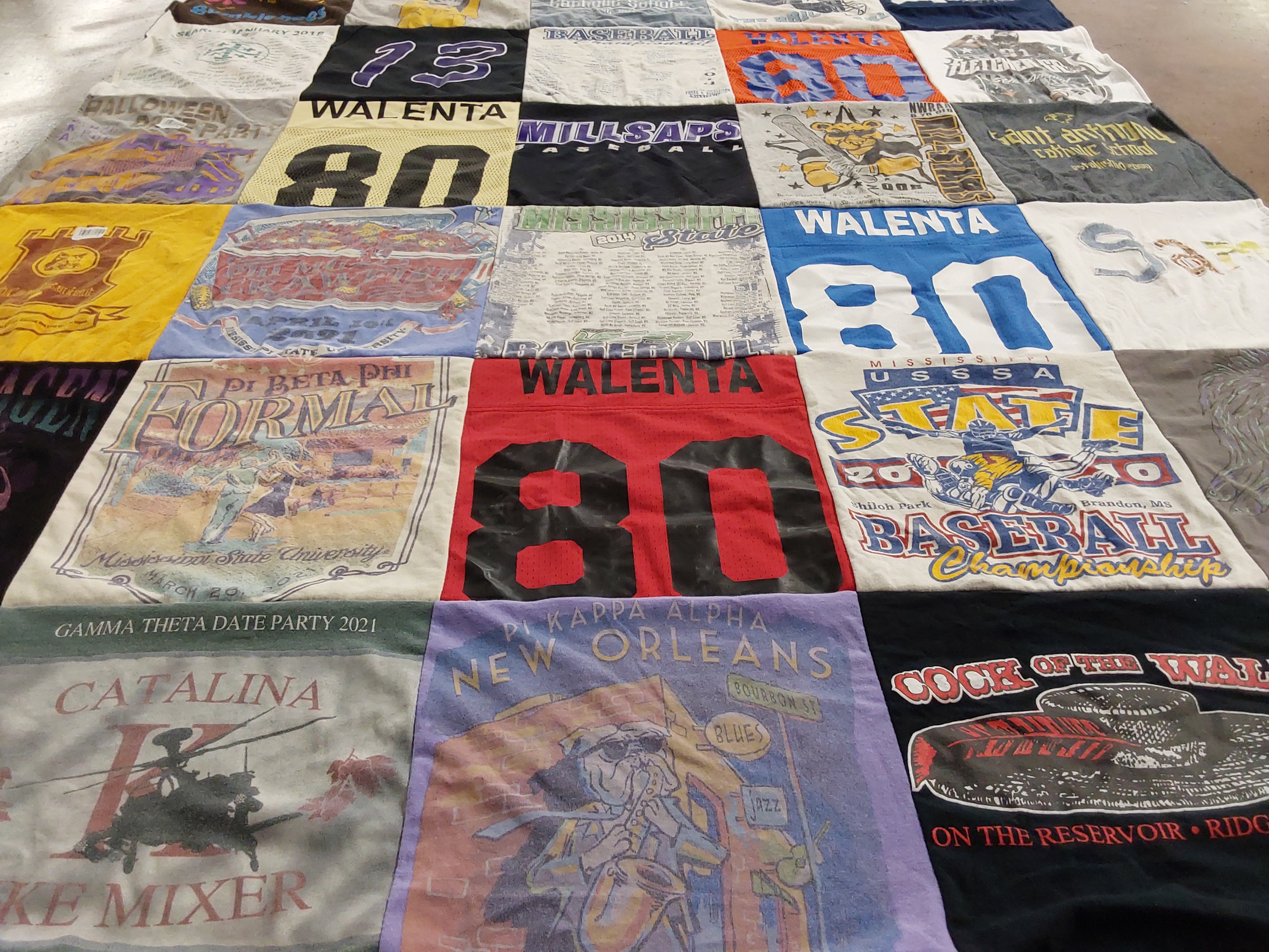 T-shirt quilt from mississippi state university by Shanda from MS