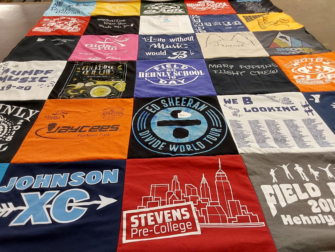 T-shirt quilt featuring johnson xc by Cecilia from NJ