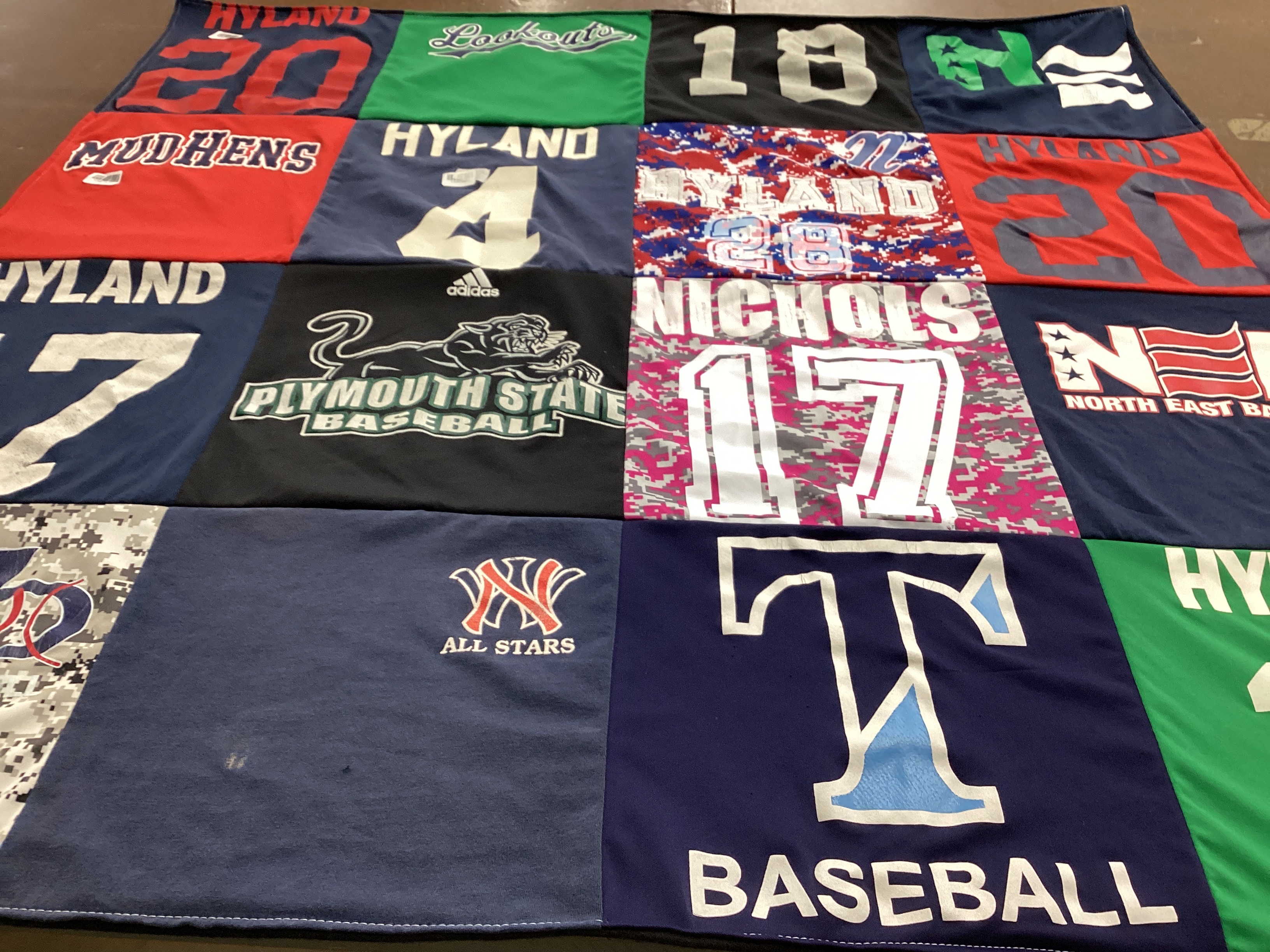 T-shirt quilt from plymouth state university by erika from NH