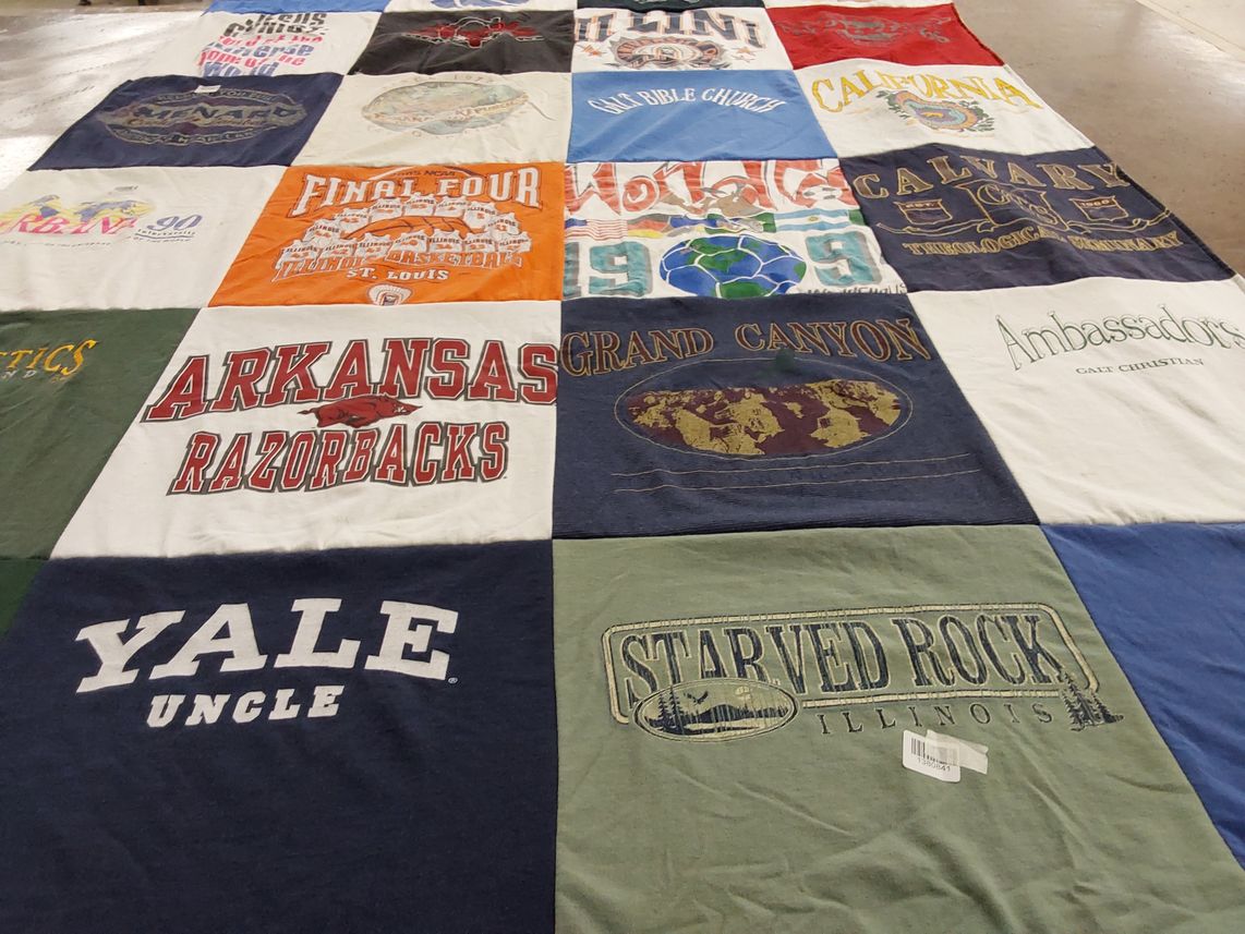 T-shirt quilt featuring arkansas razorbacks by Diane from IL
