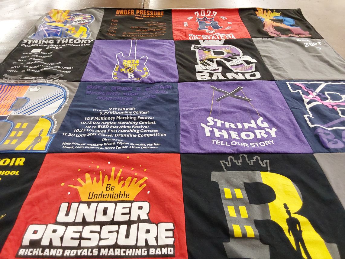 T-shirt quilt featuring richland royals marching band by angelique from TX