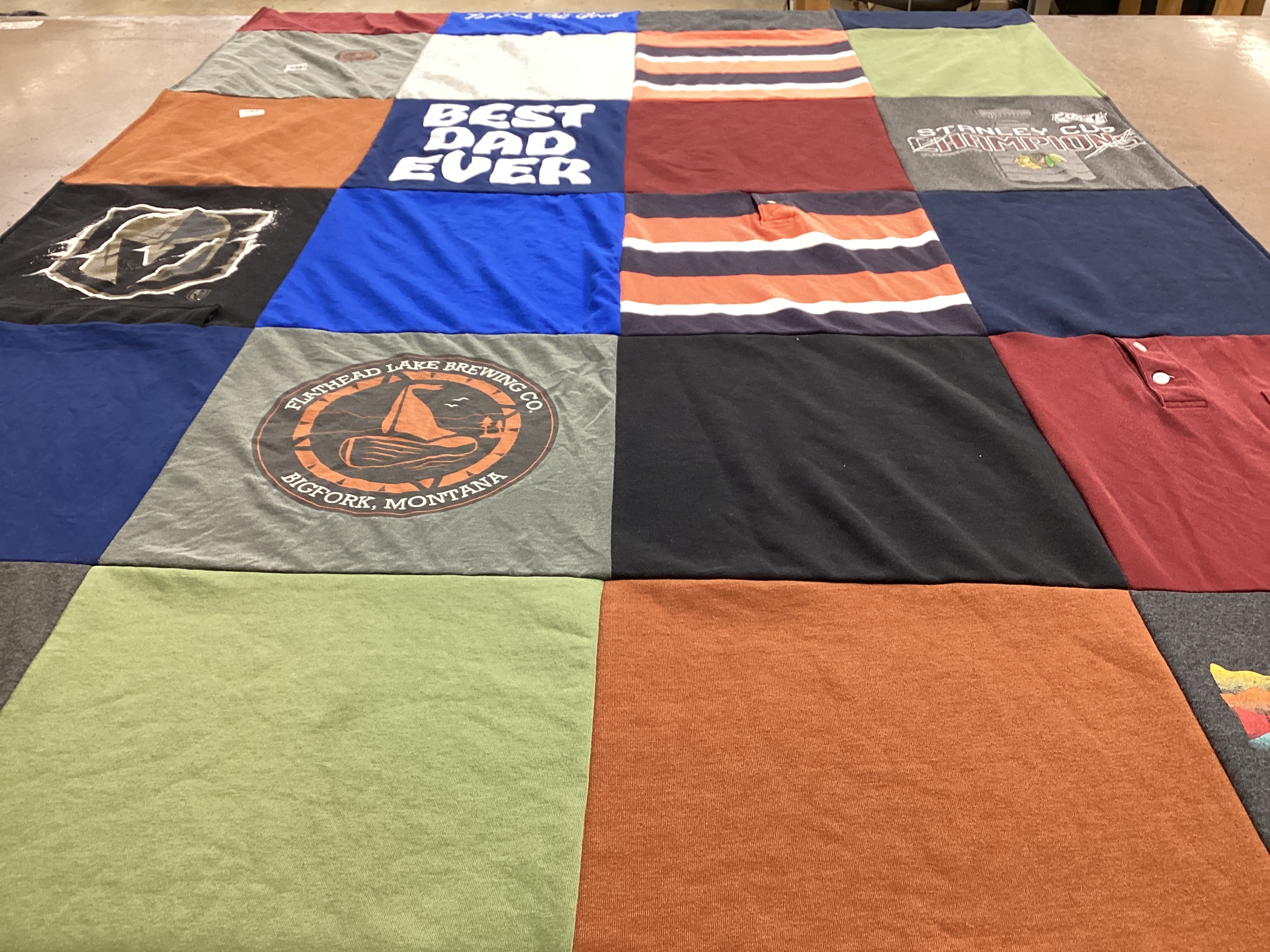 T-shirt quilt featuring stanley cup champions by Dominique from CO
