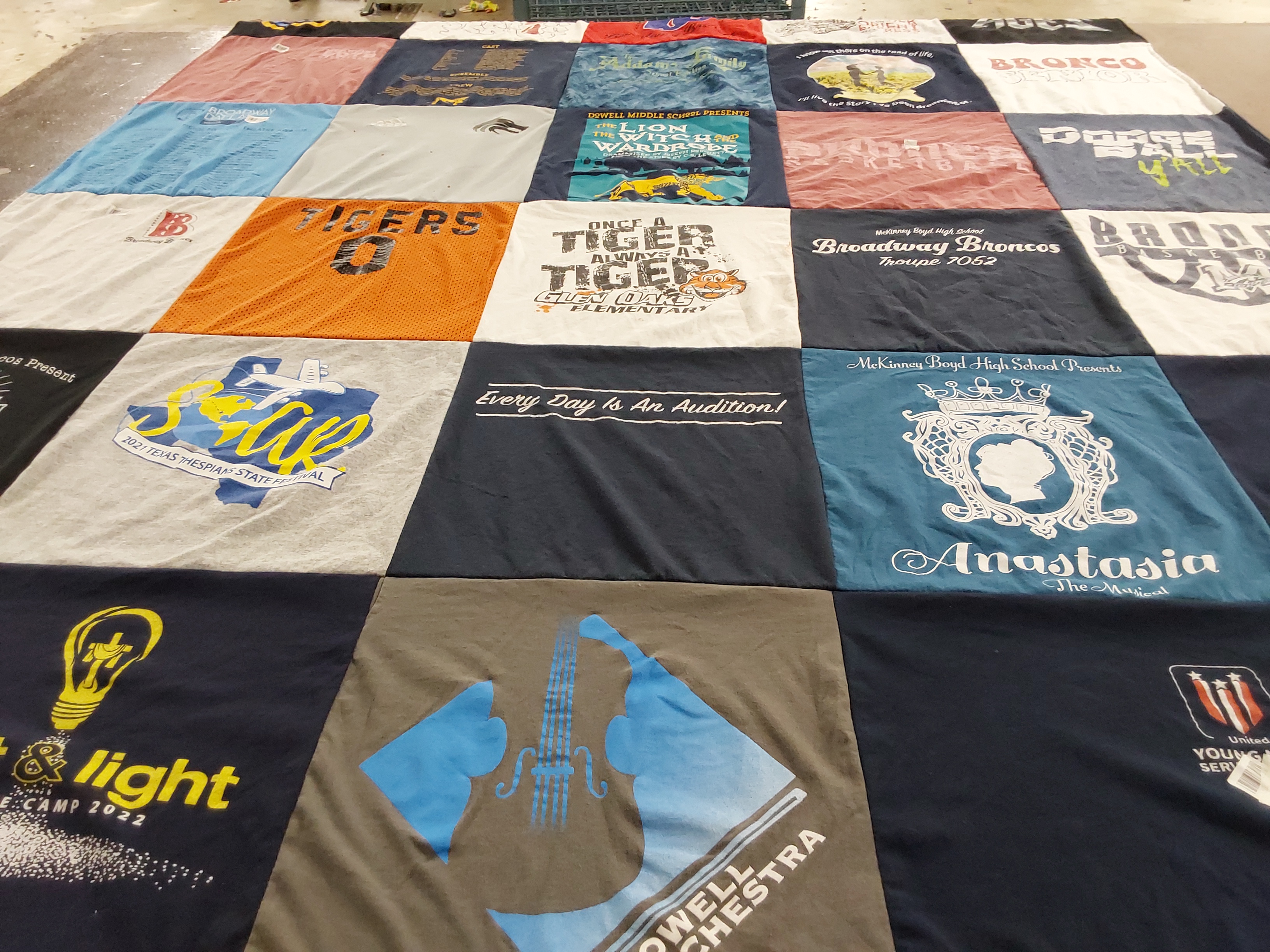 T-shirt quilt featuring broncos by Sheri from TX
