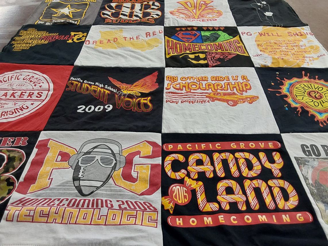 T-shirt quilt from pacific grove high school by Sean from CA
