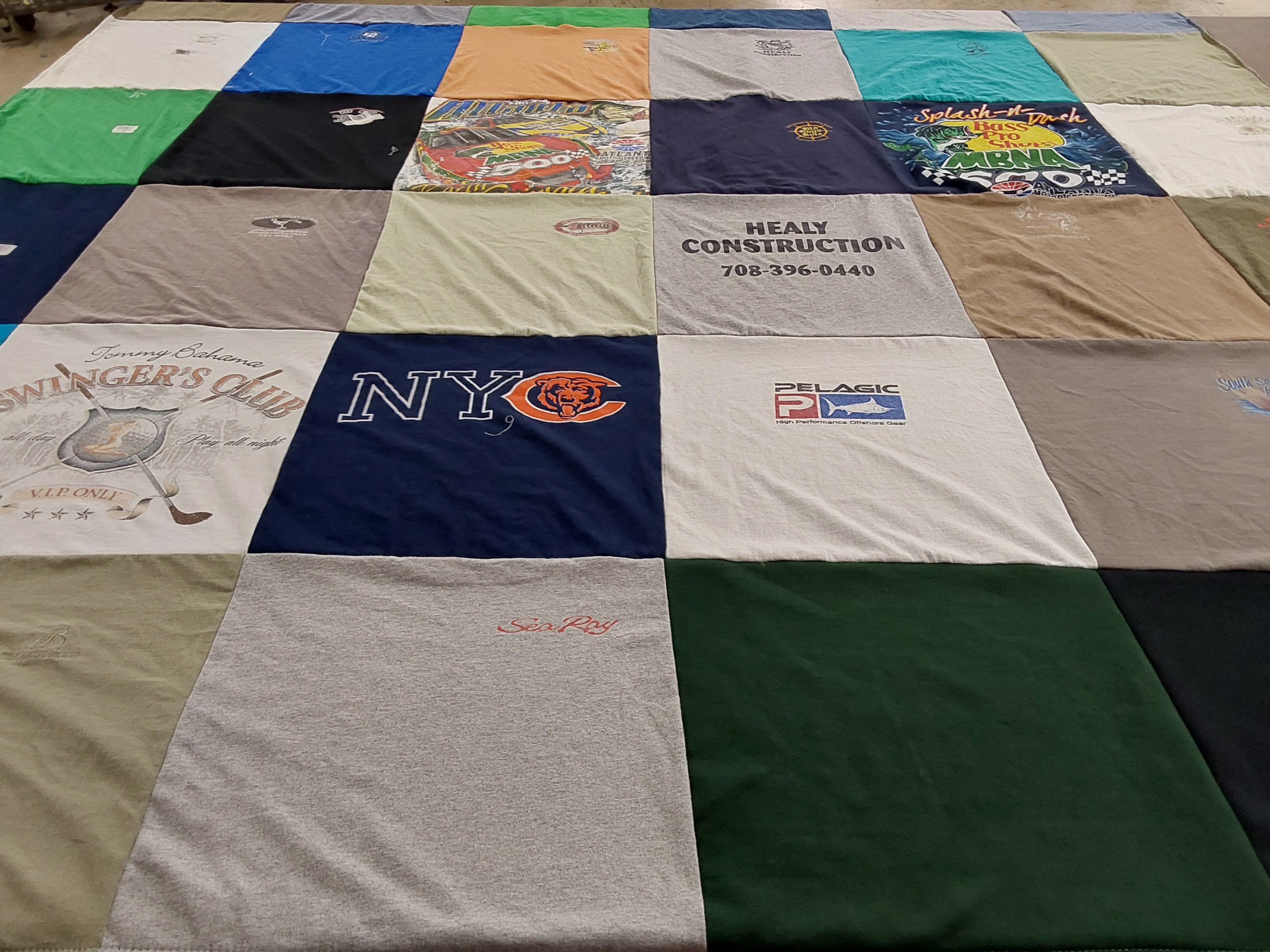 T-shirt quilt featuring chicago bears by Liz from IL