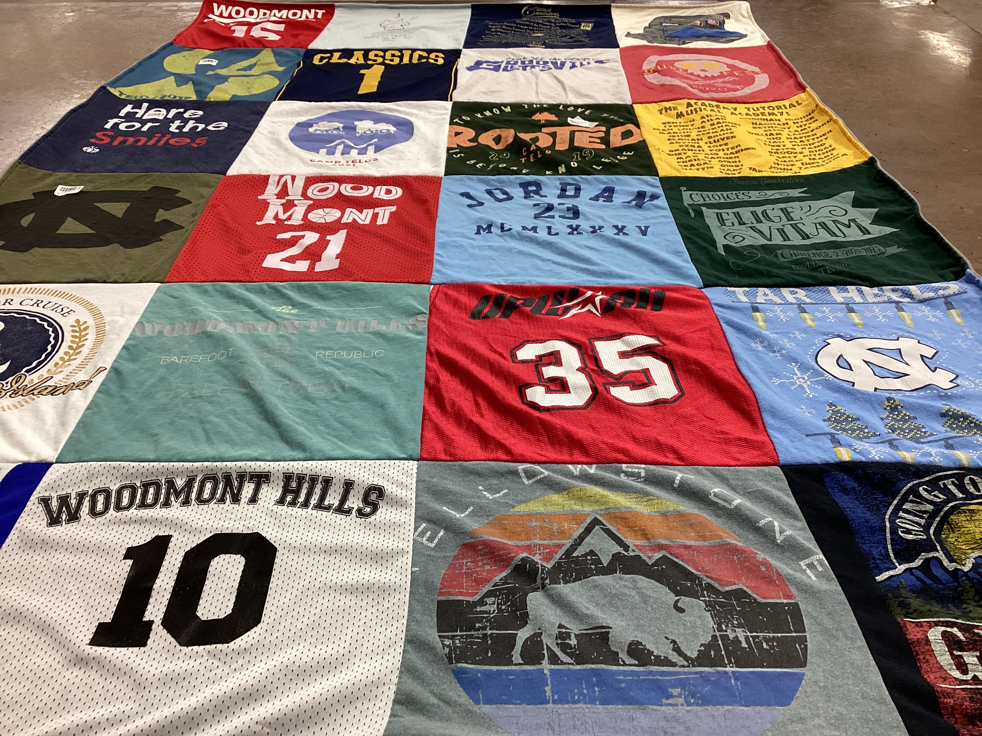 T-shirt quilt from university of north carolina at chapel hill by Kristy from TN
