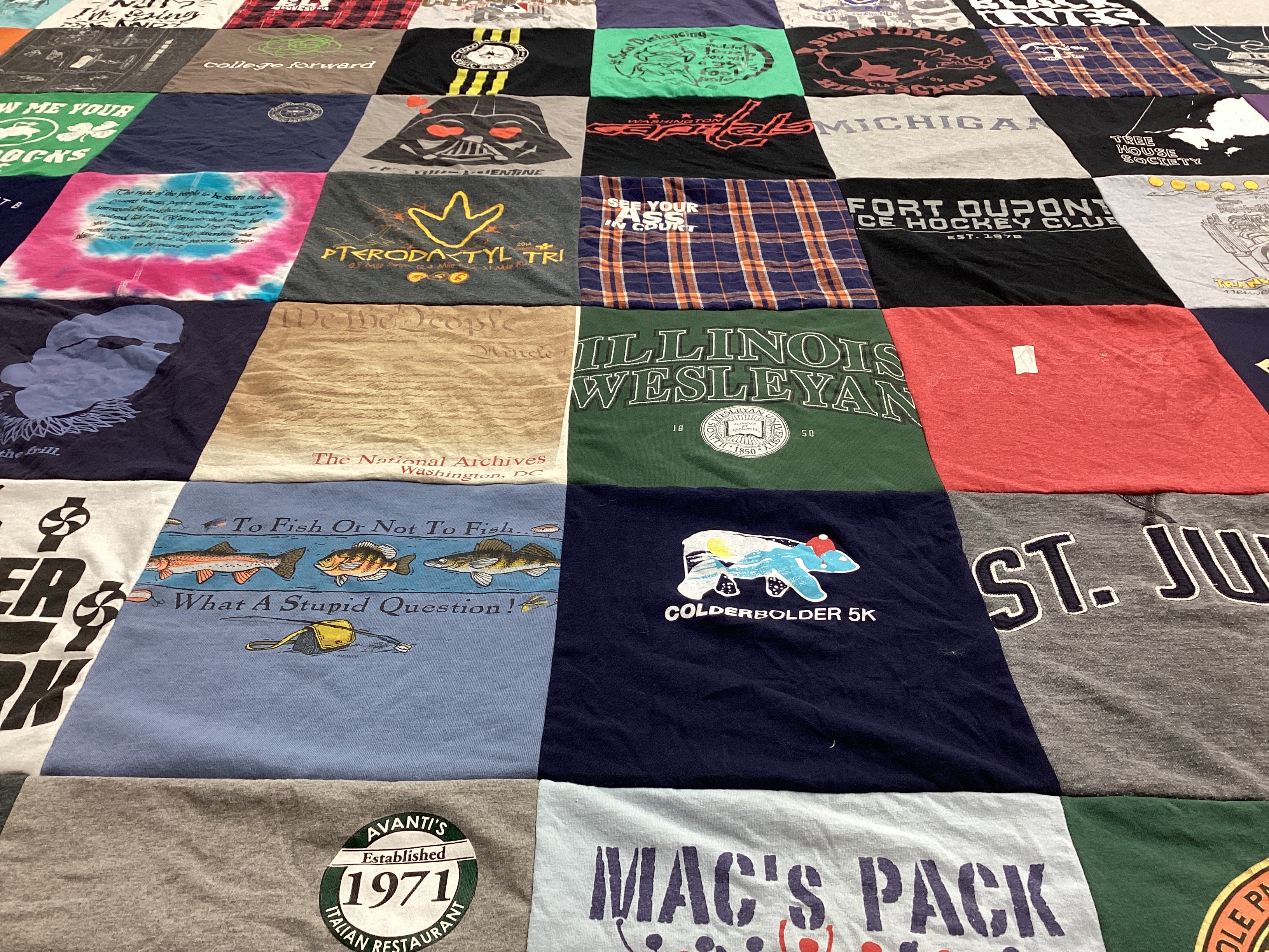 T-shirt quilt featuring fort dupont ice hockey club by Kim from CO