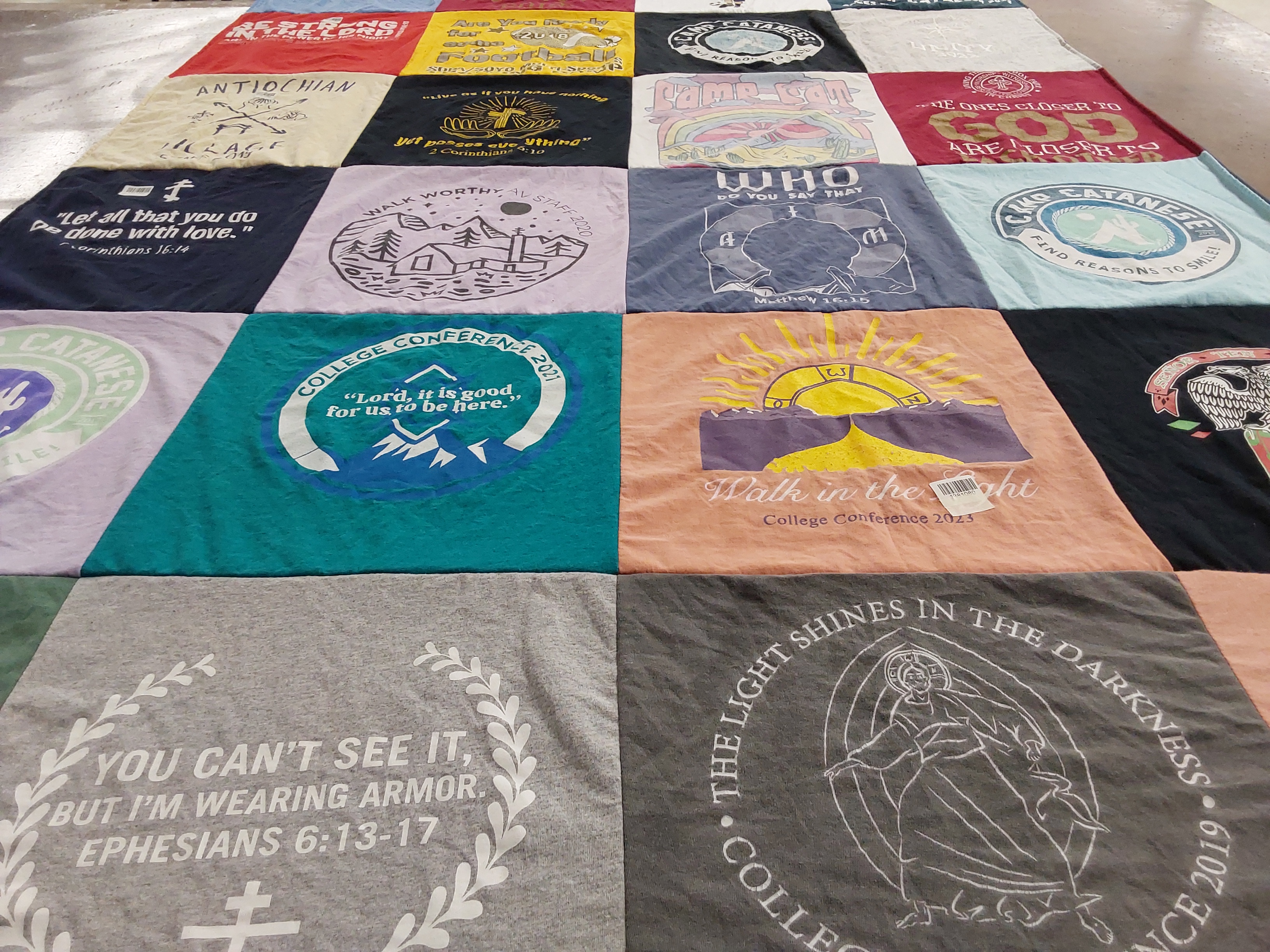 T-shirt quilt with faith, community themes by Michael from MI
