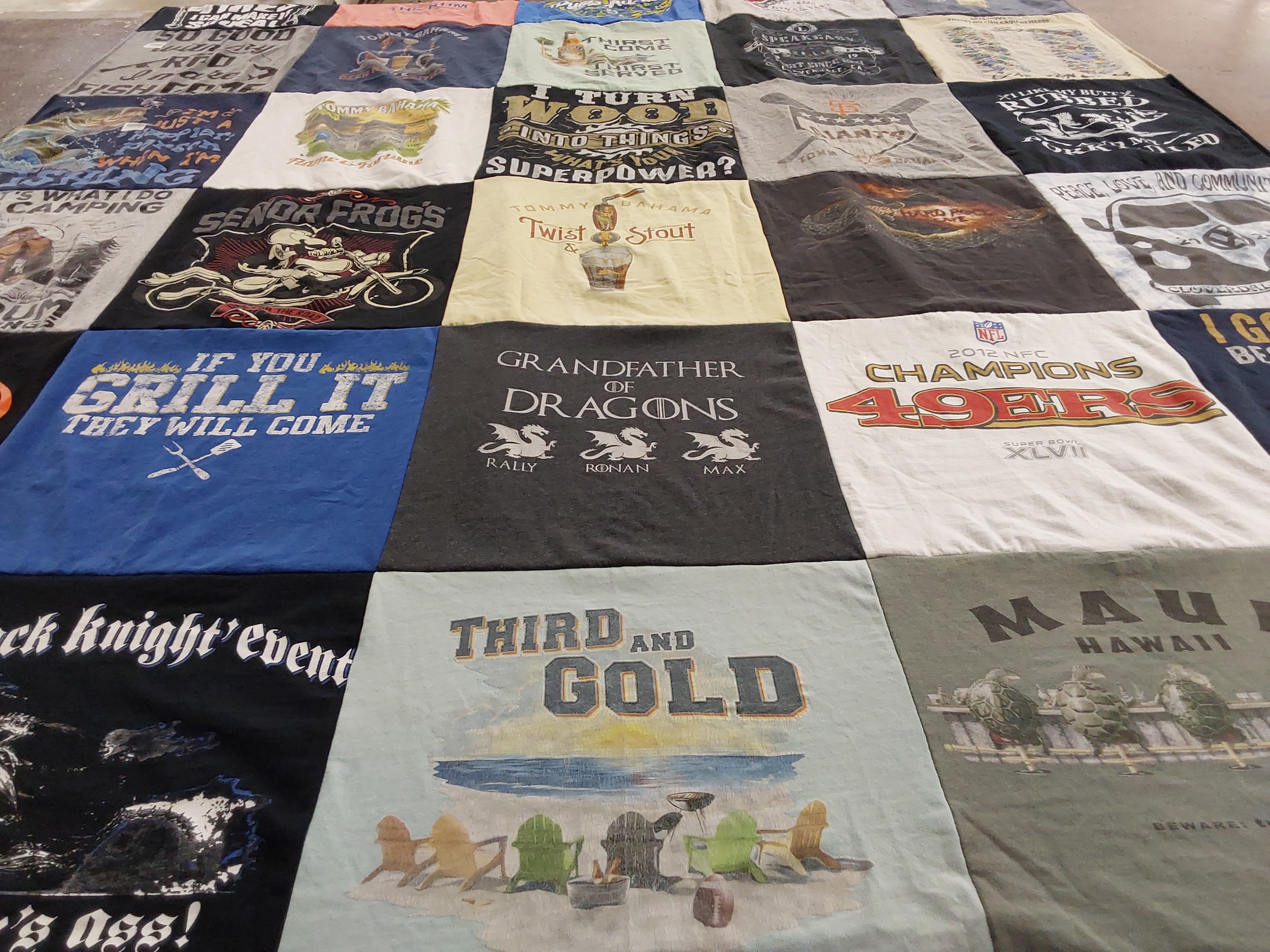 T-shirt quilt featuring san francisco 49ers by Robyn from CA