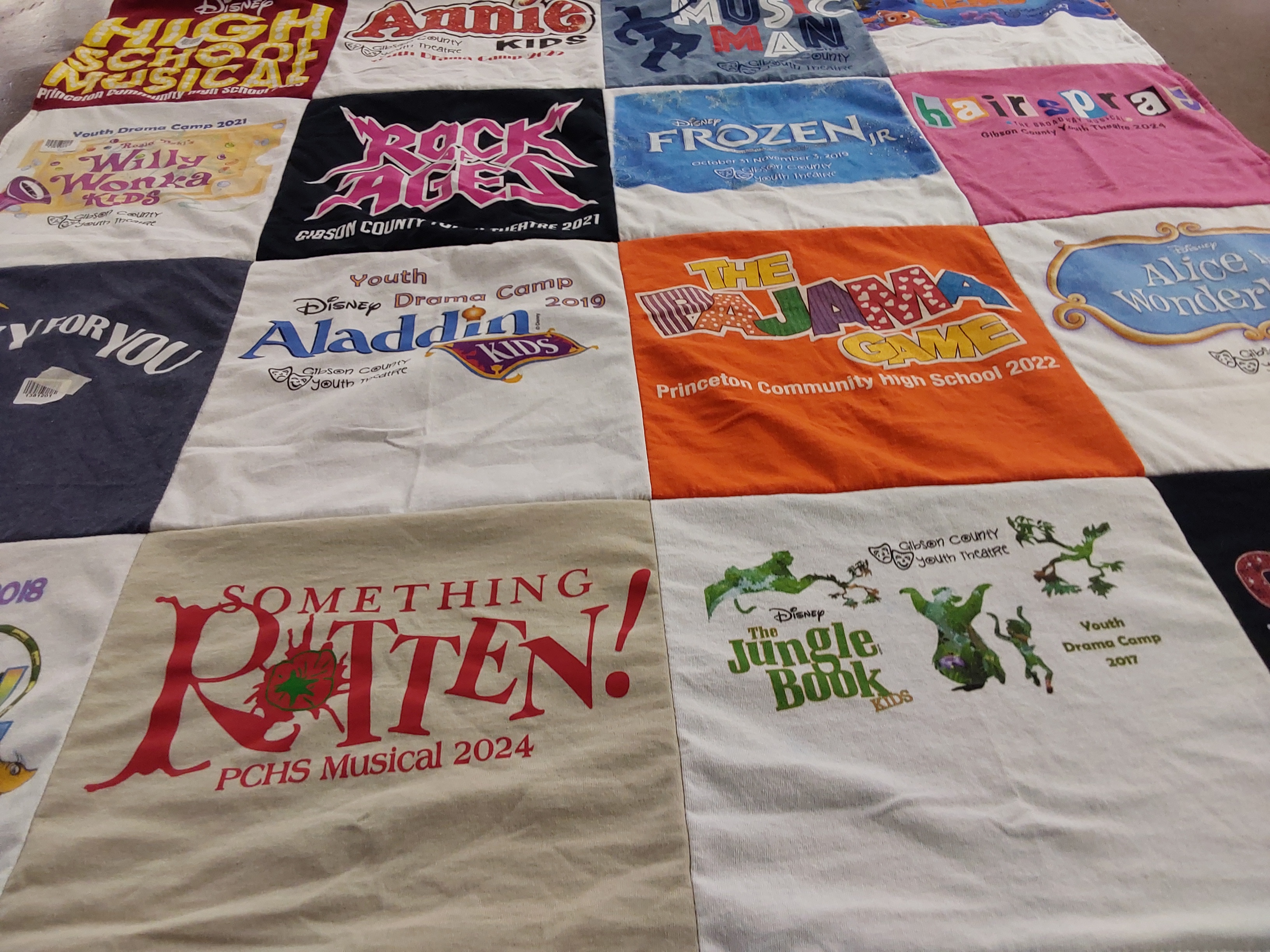 T-shirt quilt from princeton community high school by Tracy from IN