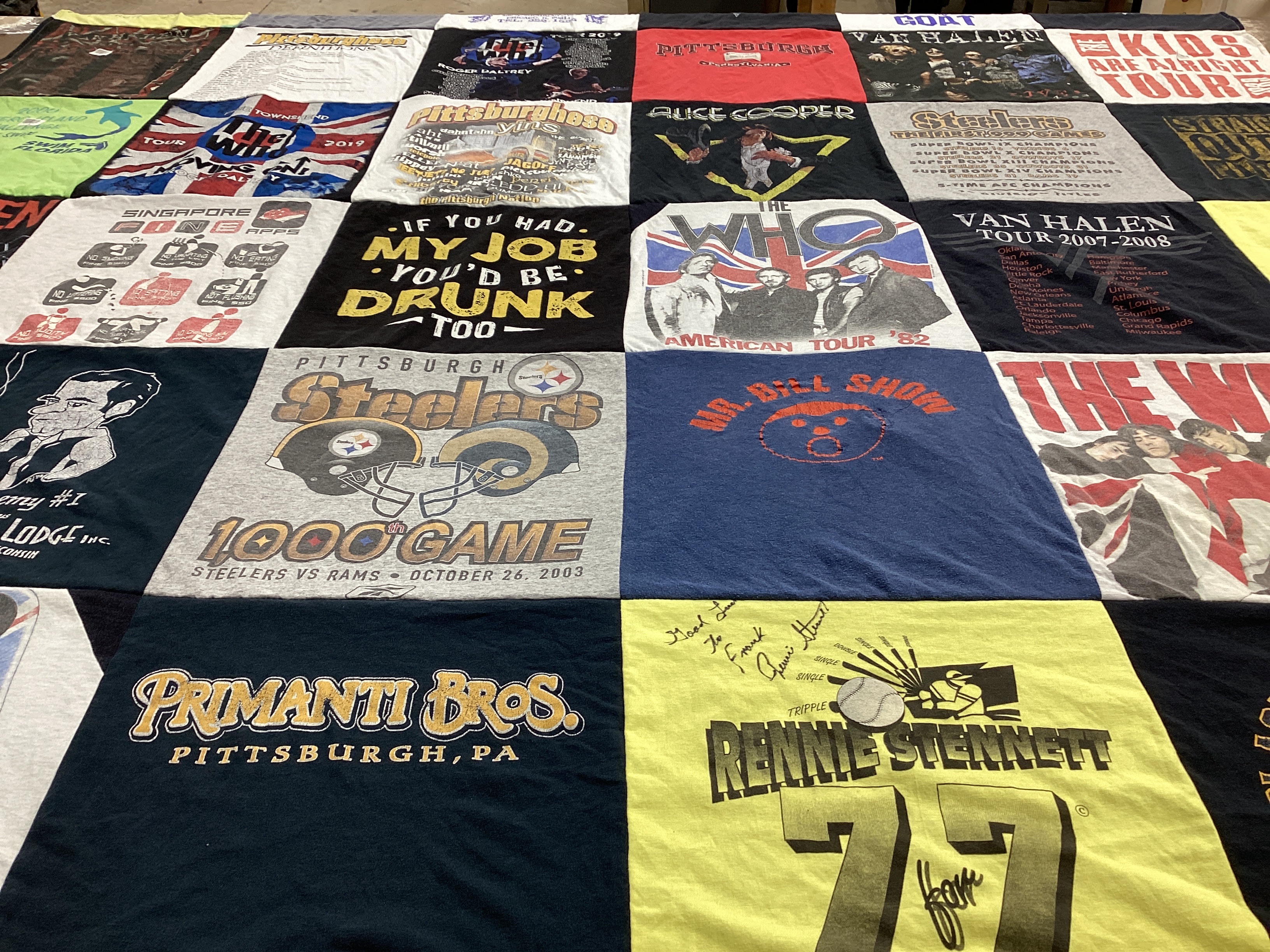 T-shirt quilt featuring pittsburgh steelers by Frank from FL