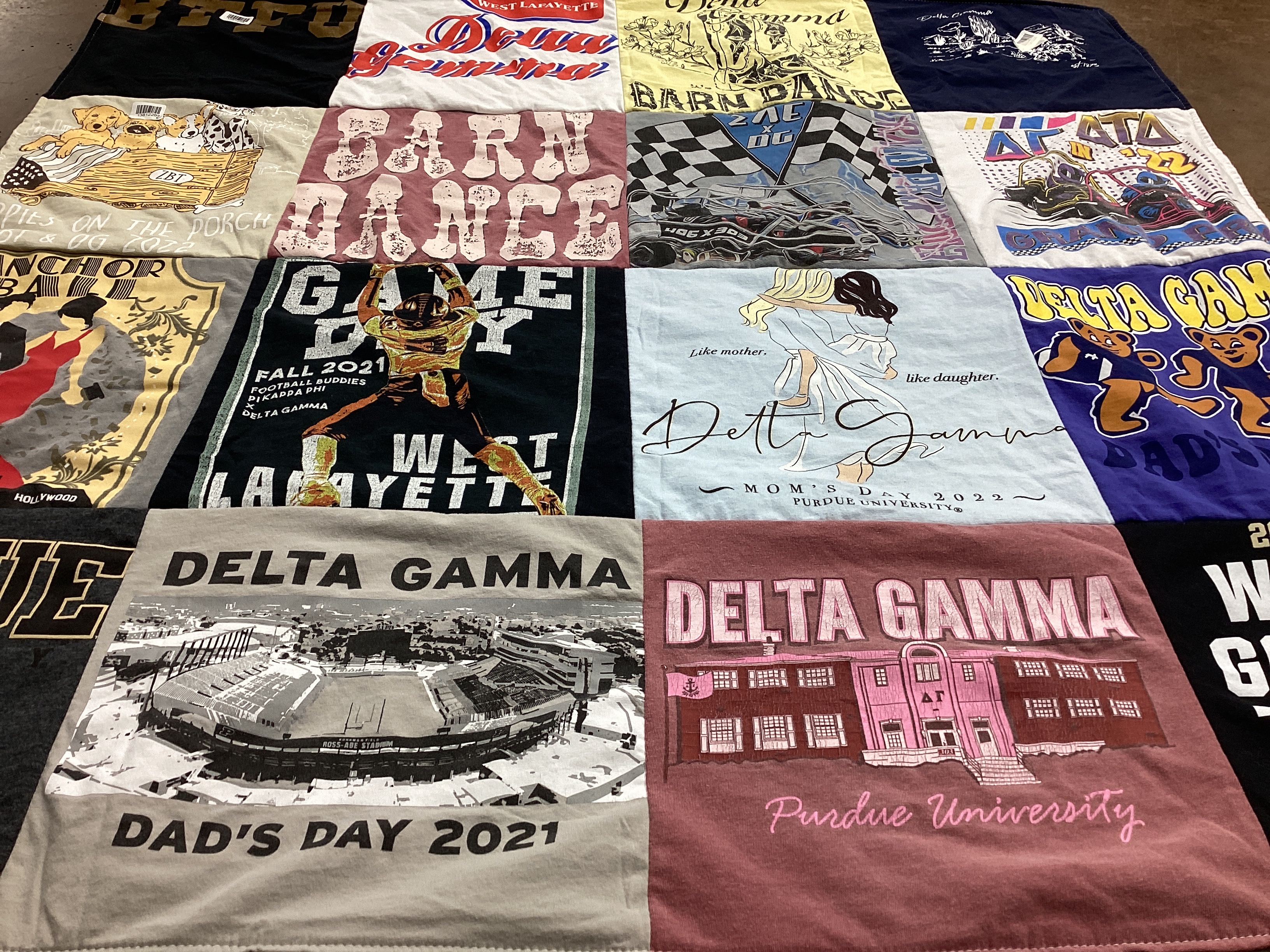 T-shirt quilt from purdue university by Kristin from IL