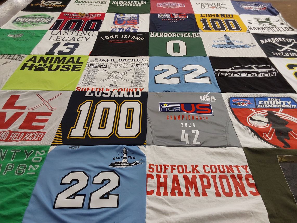 T-shirt quilt featuring harborfields field hockey by Eric from NY