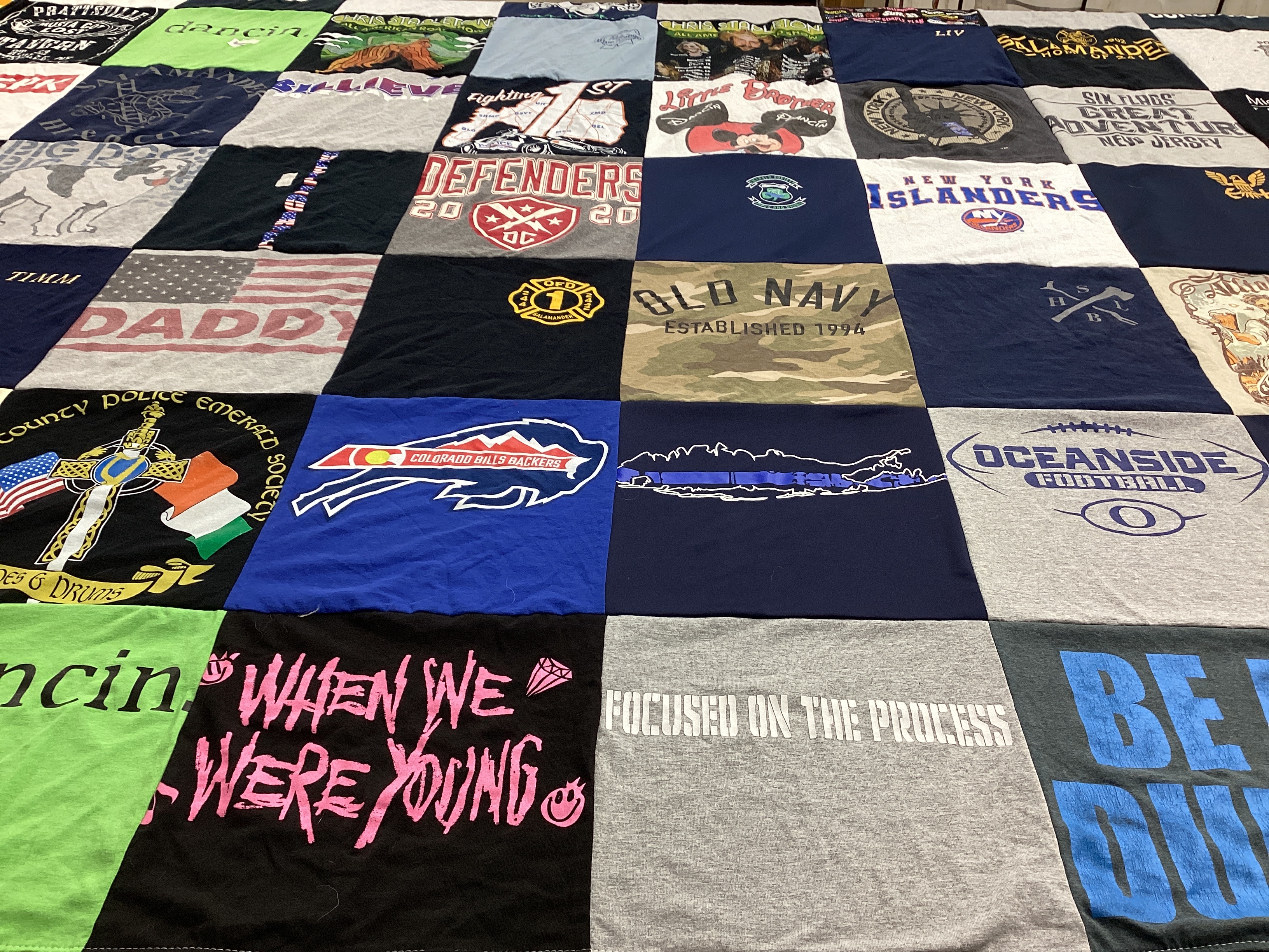 T-shirt quilt featuring colorado bills backers, new york islanders by Tammy from NY