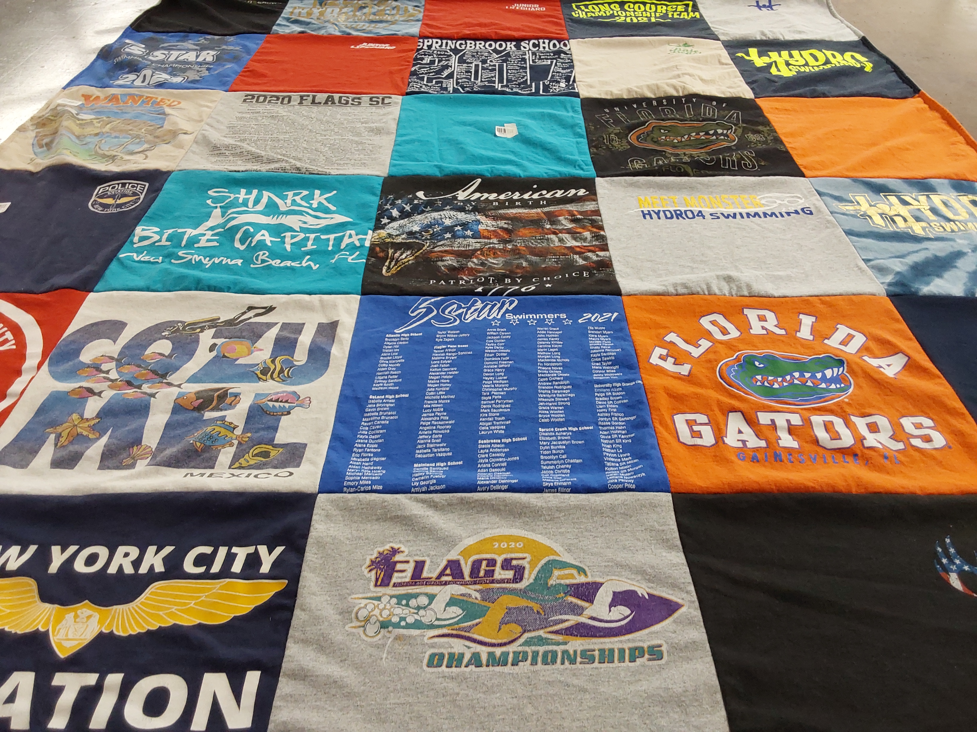 T-shirt quilt from university of florida by Loren from FL