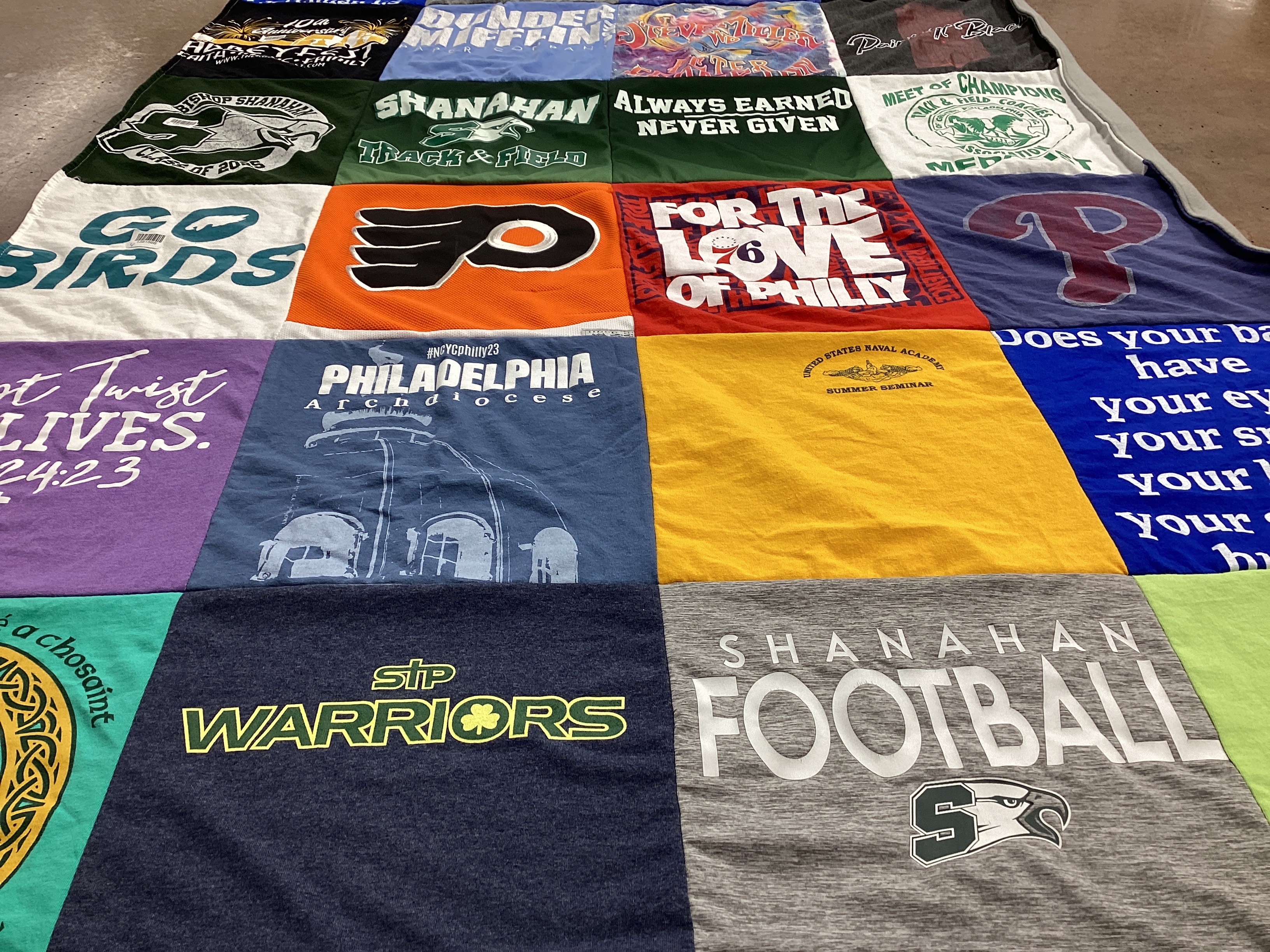 T-shirt quilt featuring seattle seahawks by Amy from PA
