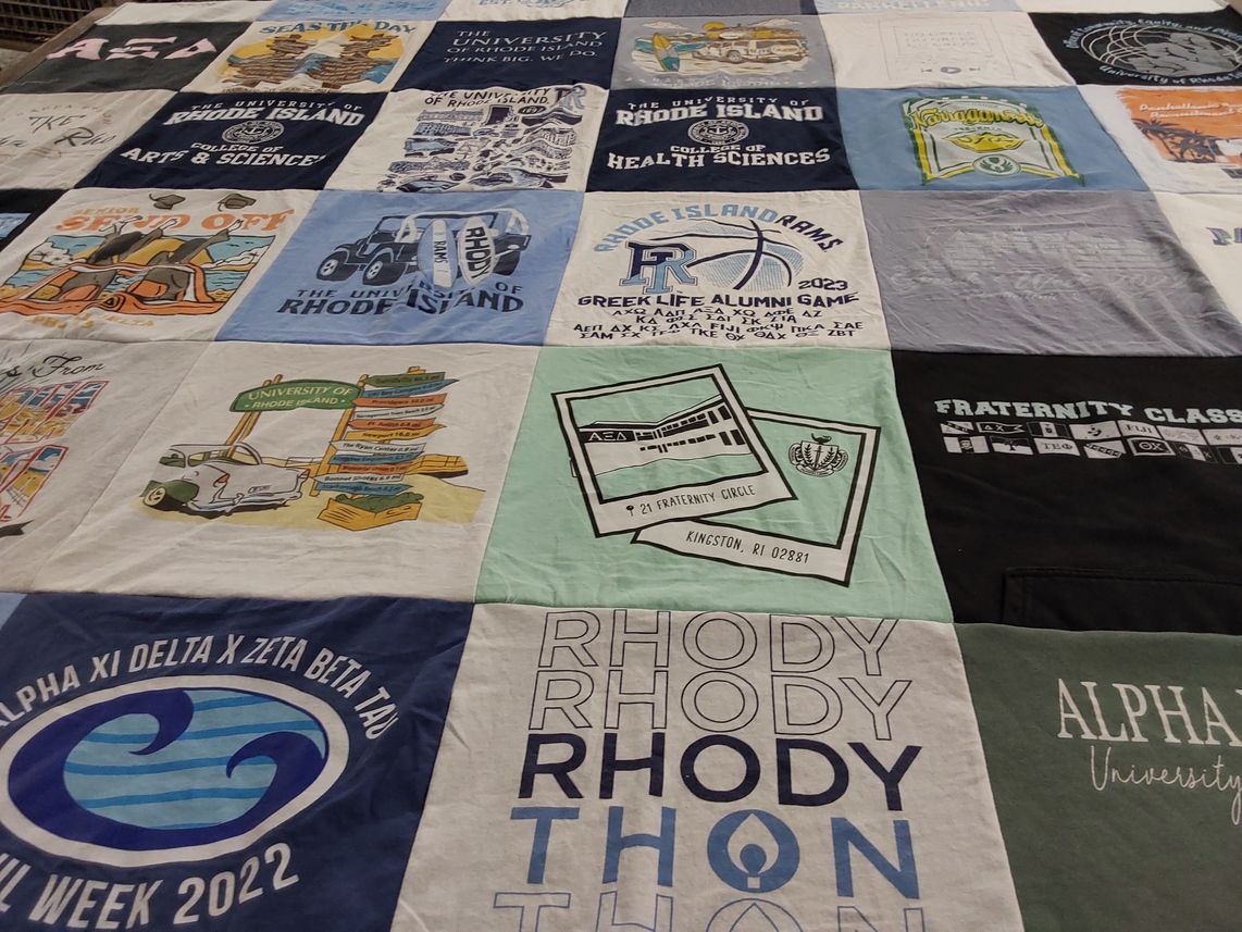 T-shirt quilt from university of rhode island by Kayla from MA