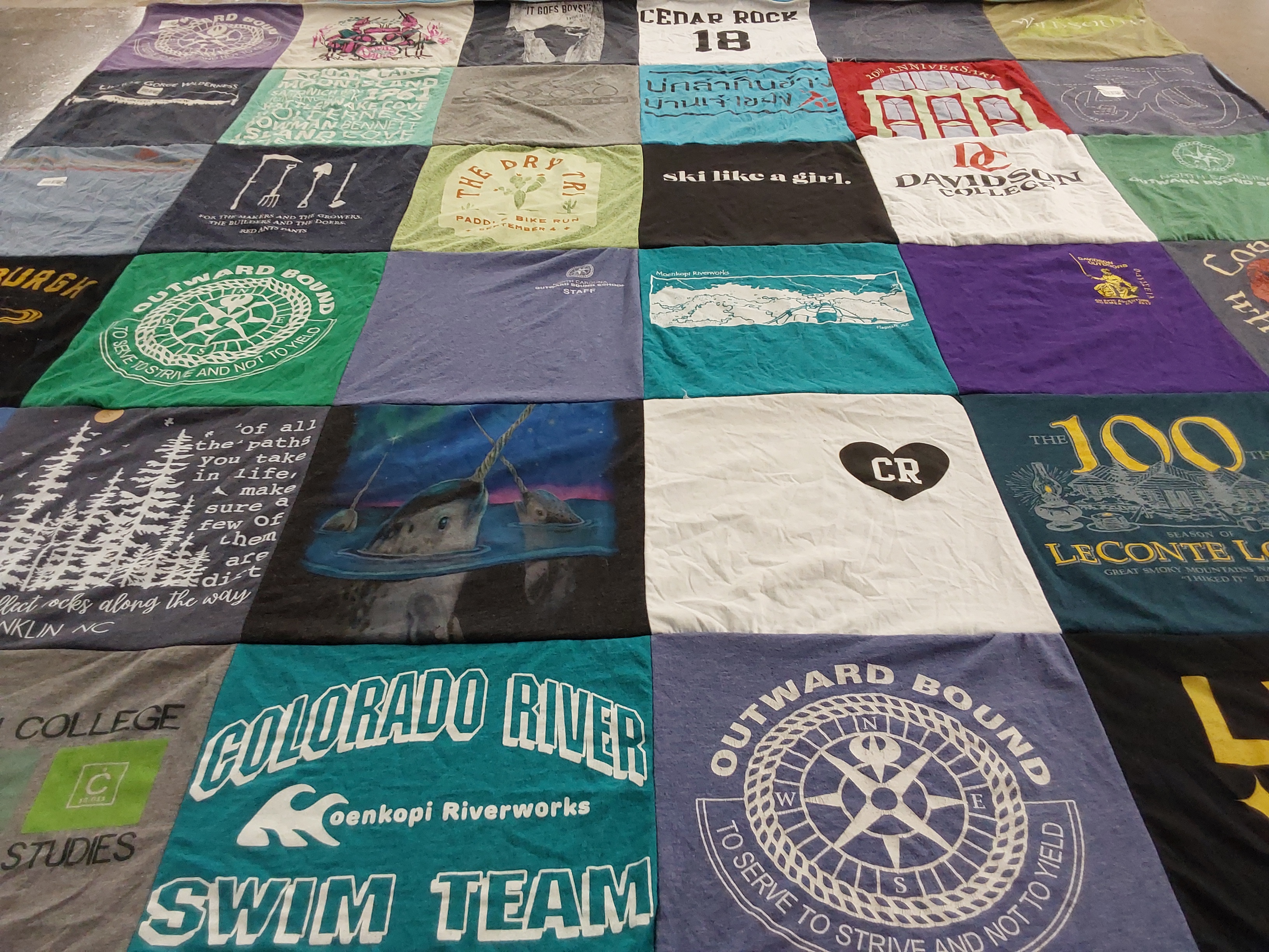 T-shirt quilt from davidson college by Katherine from NC