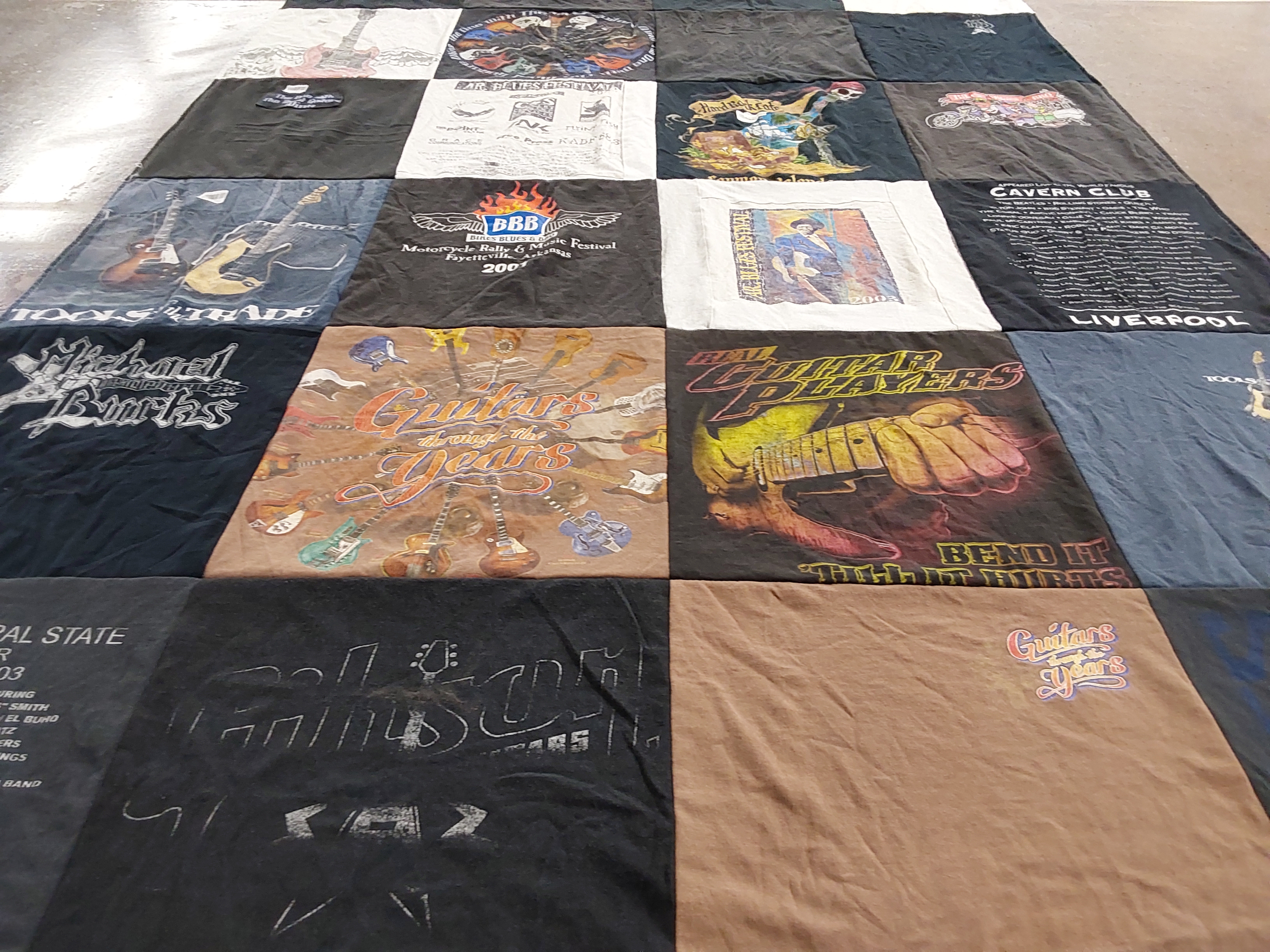 T-shirt quilt from central state university by Angela from AR