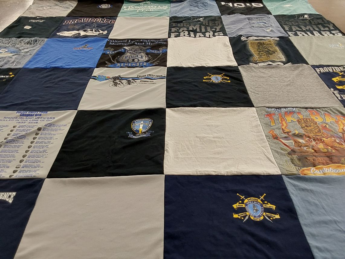 T-shirt quilt from providence college by Kenneth from RI