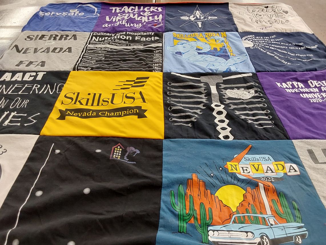 T-shirt quilt from northern nevada university by Fred from NV