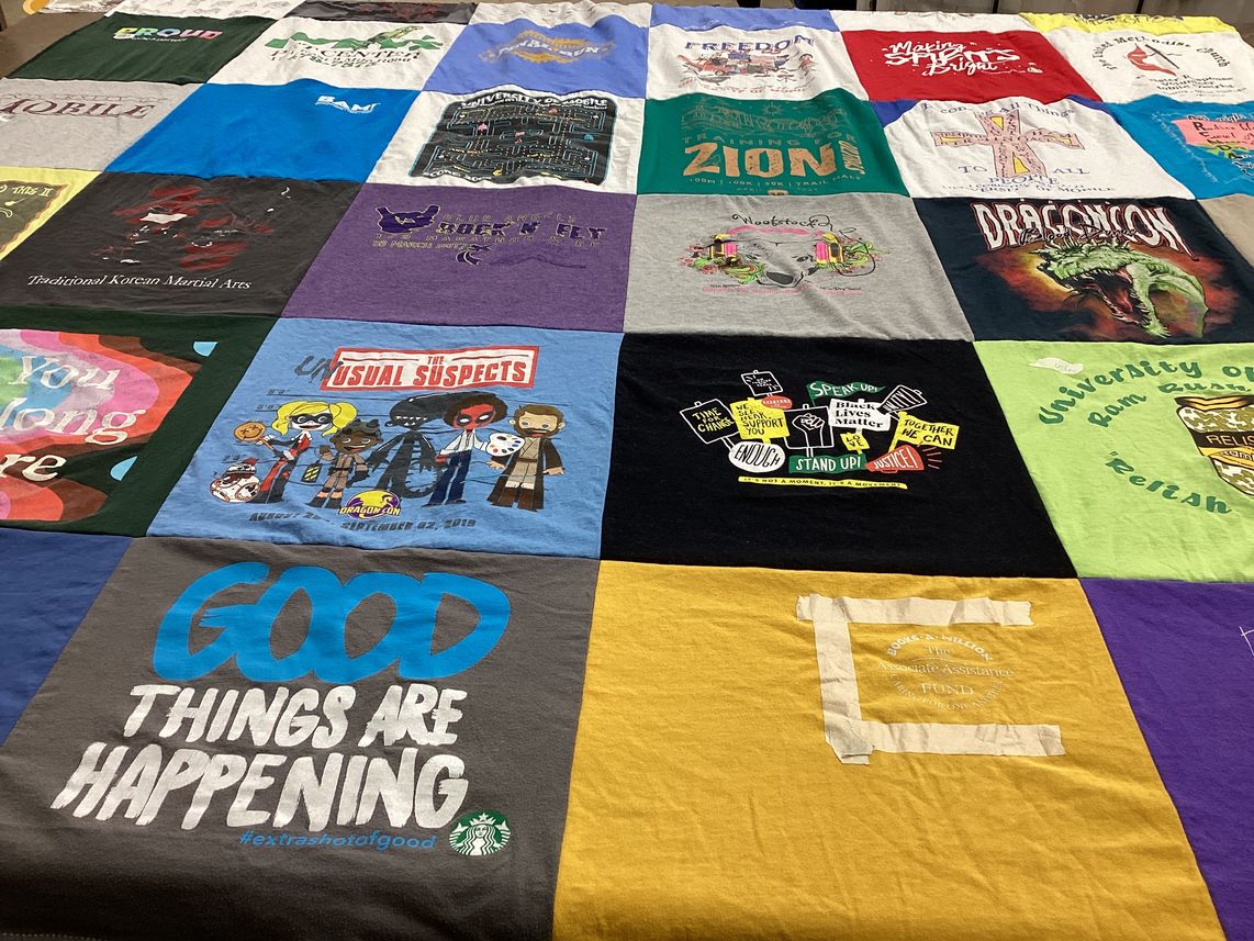 T-shirt quilt from university of panama by Megan from AL