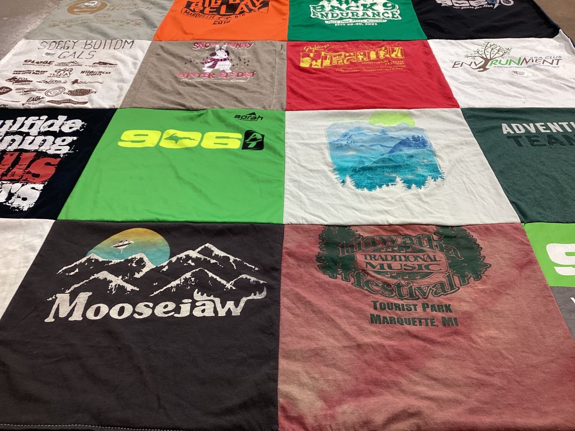 T-shirt quilt with outdoor activities, music festivals themes by Paul from MI