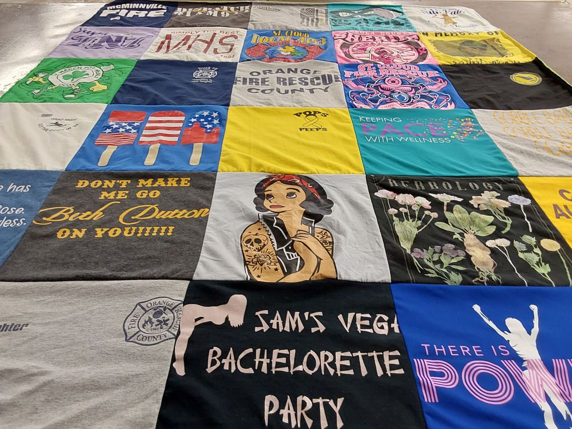 T-shirt quilt from mchenry high school by Amber from FL