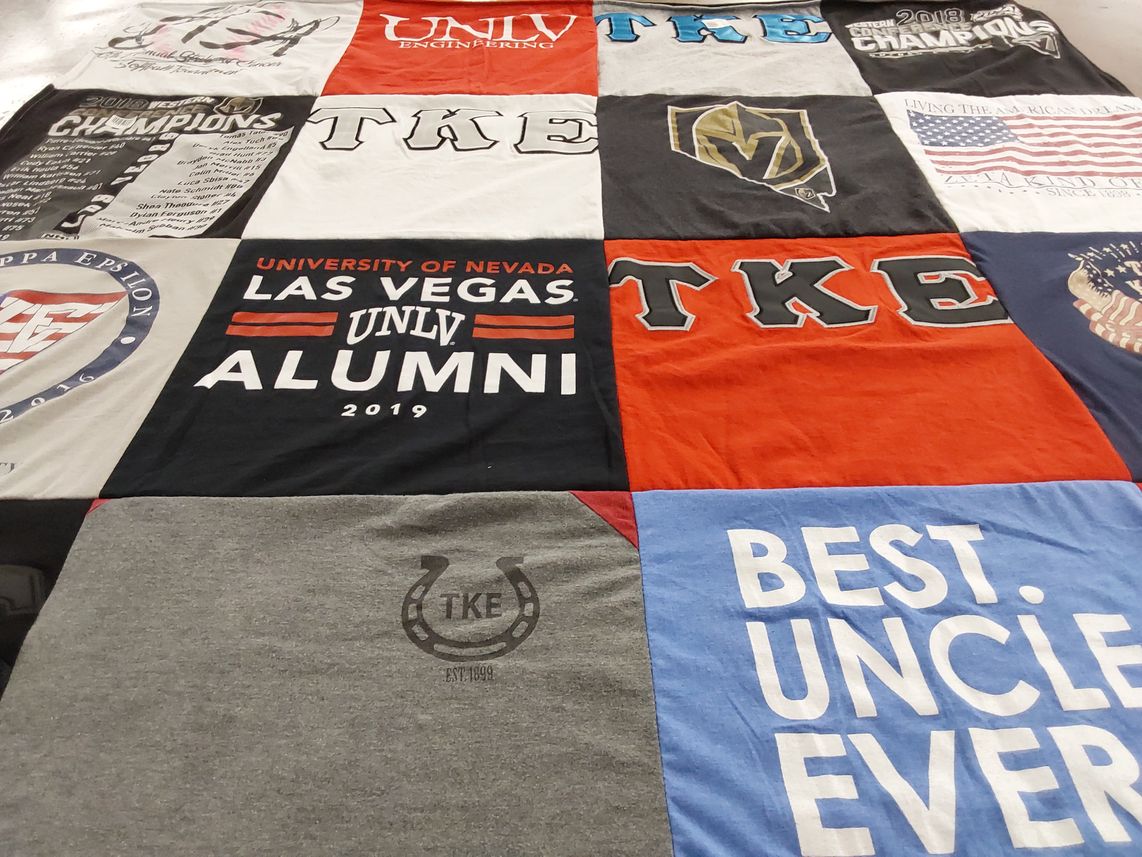 T-shirt quilt featuring vegas golden knights by Rochelle from CA