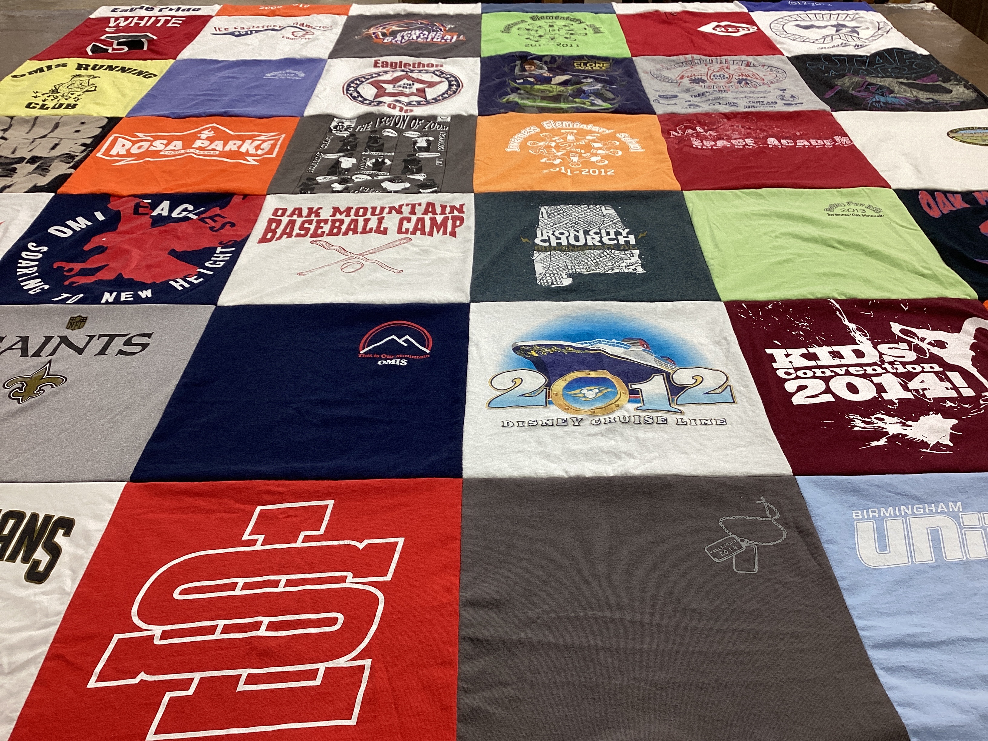 T-shirt quilt featuring new orleans saints by Deborah from AL