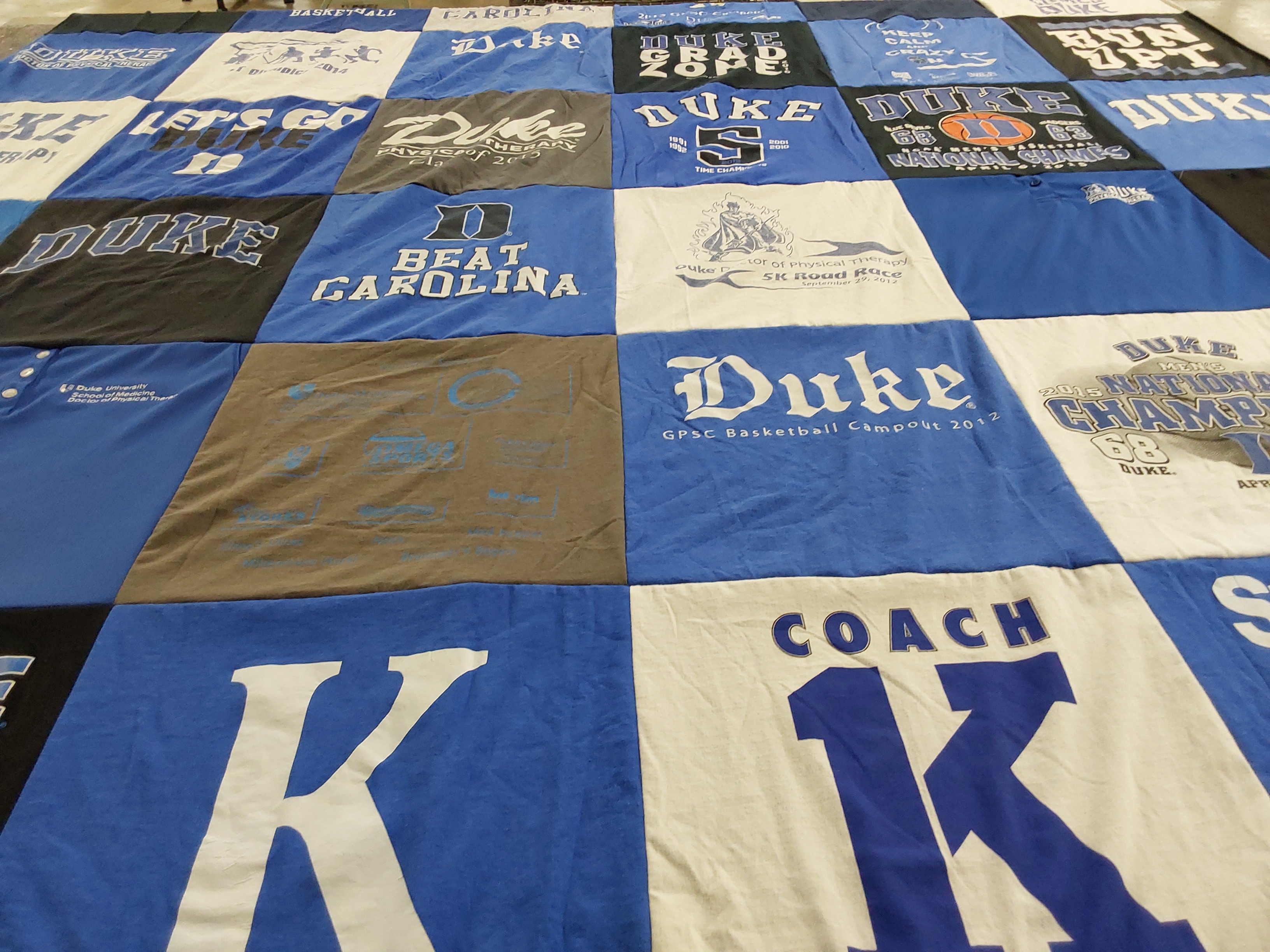 T-shirt quilt featuring duke university basketball by Haley from NC