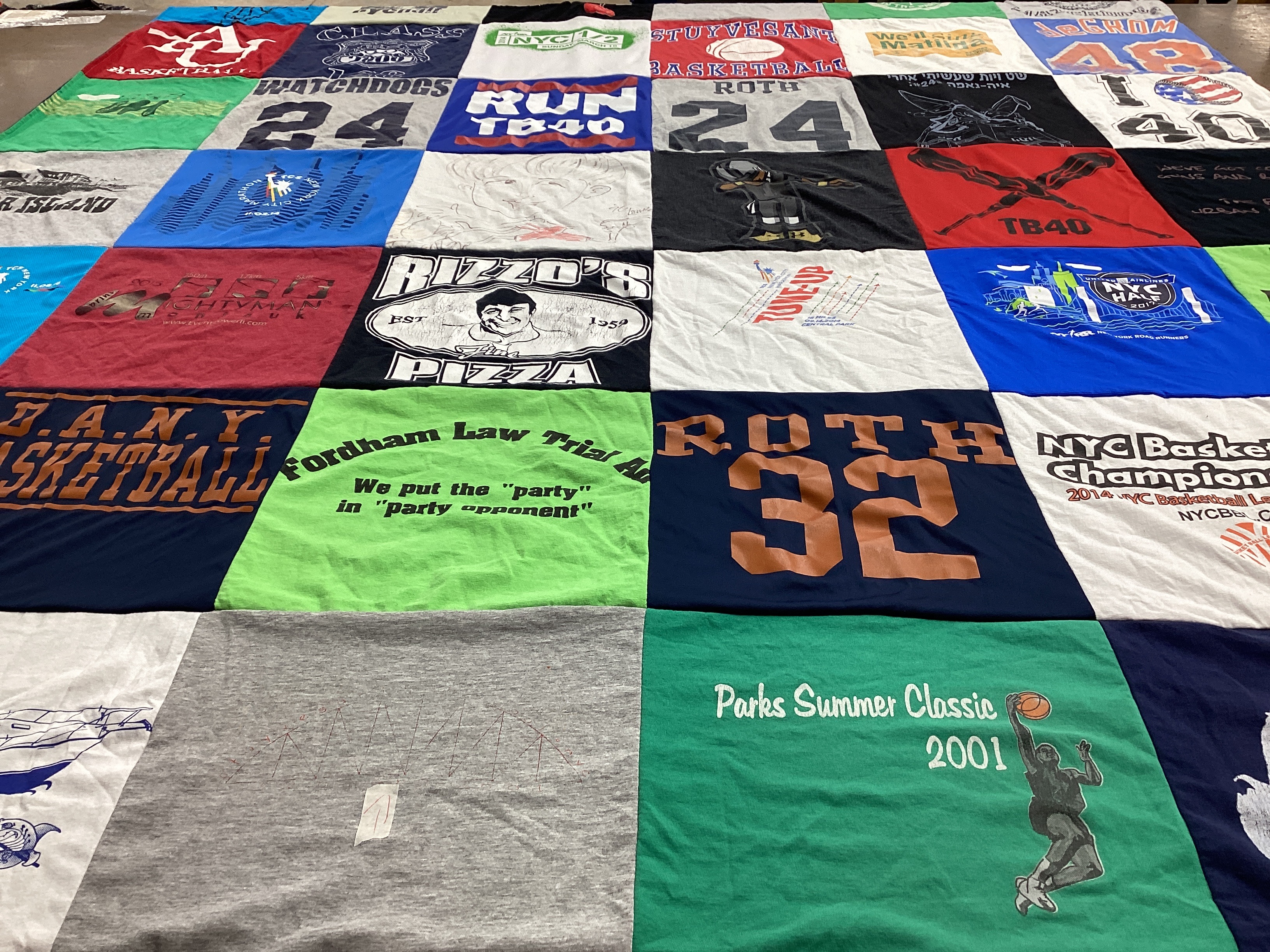 T-shirt quilt featuring stuyvesant basketball, nyc basketball by Benjamen from NJ