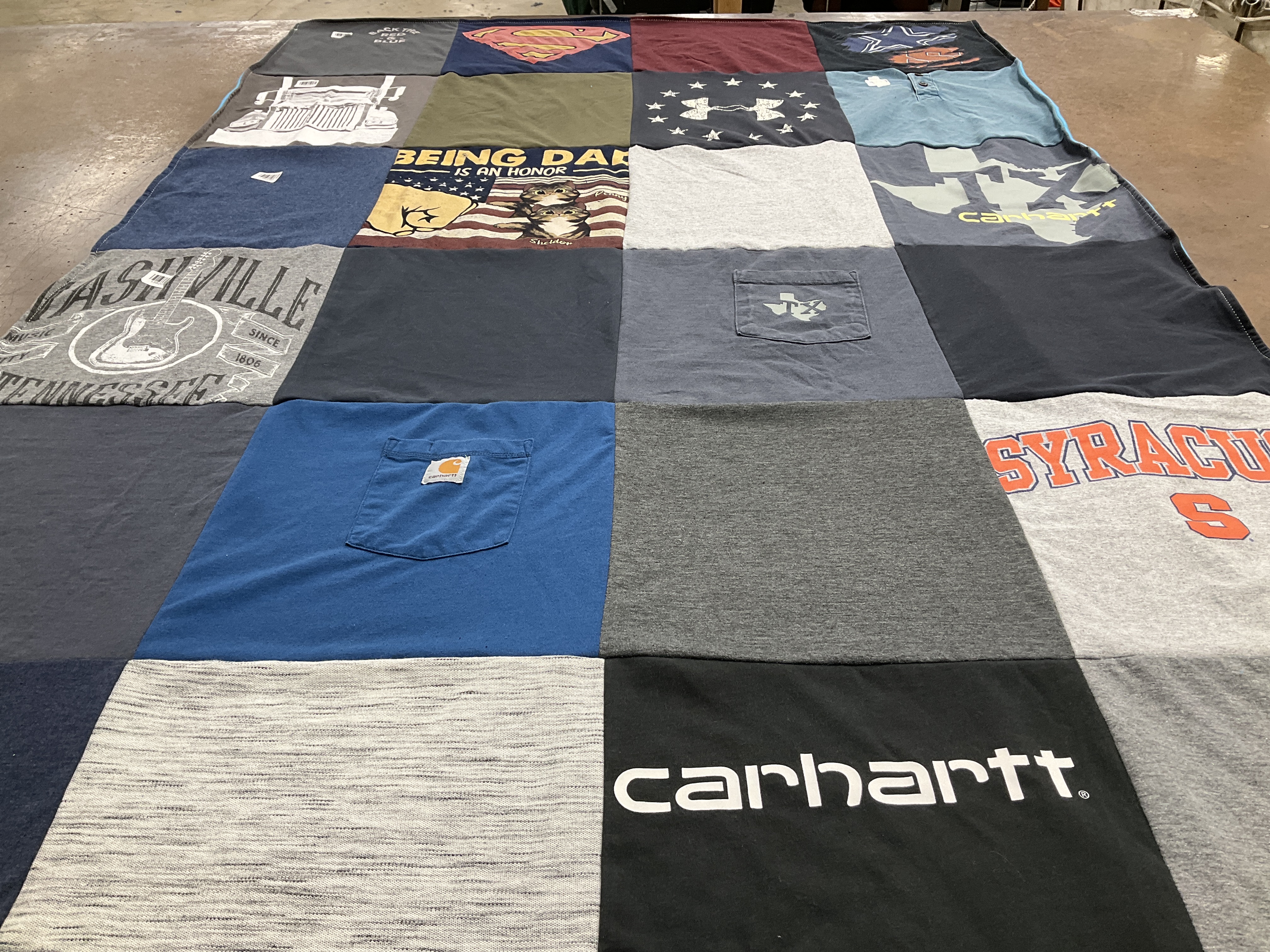T-shirt quilt from syracuse university by Tara from NY