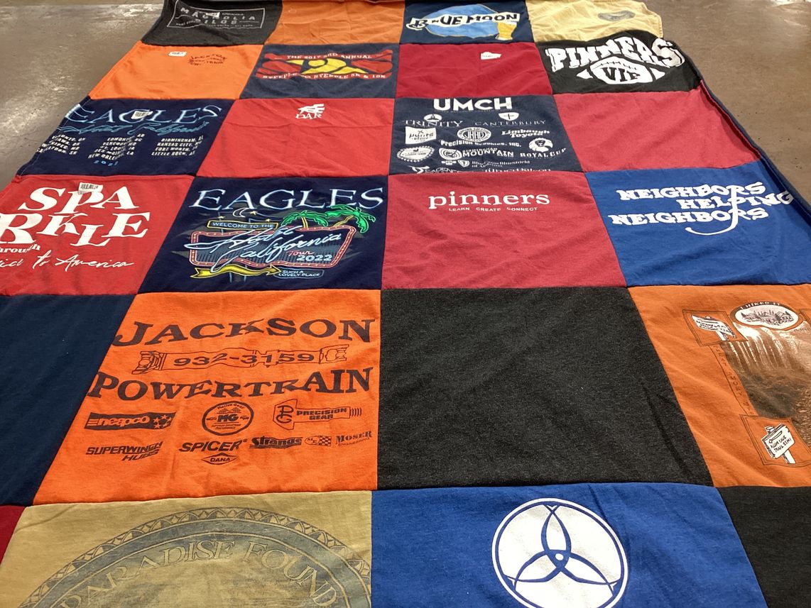 T-shirt quilt featuring eagles by Janet from AL