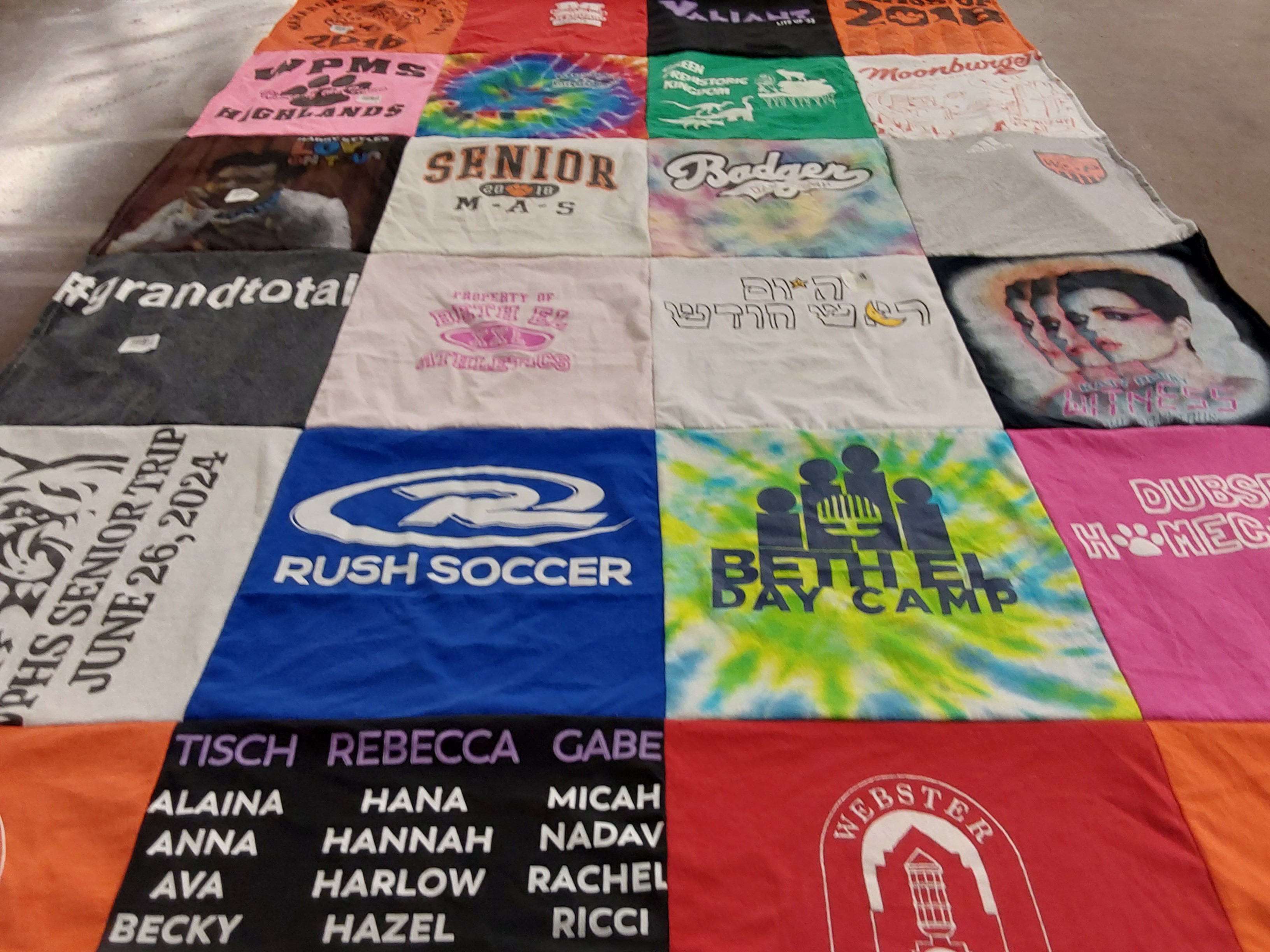 T-shirt quilt featuring rush soccer by jill from CT